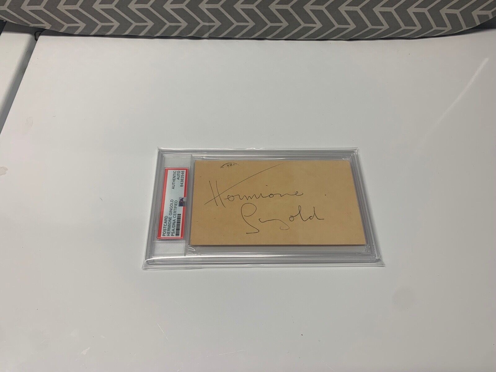 Hemione Gingold 1959 Autographed Index Card W/ PSA Slab and Cert. #84382546