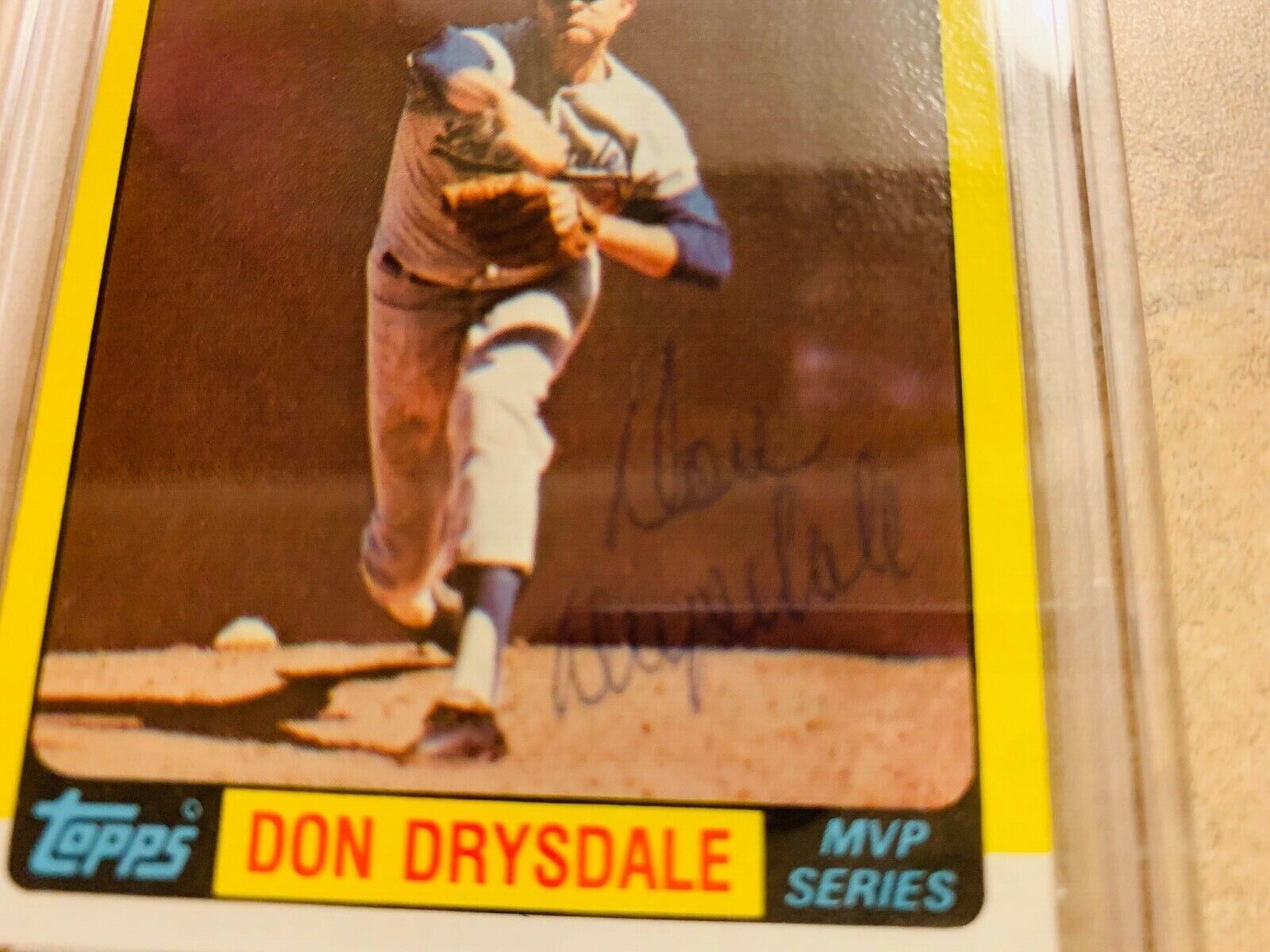 Don Drysdale Dodgers Autographed 1982 Topps Kmart Card PSA Slabbed Certified