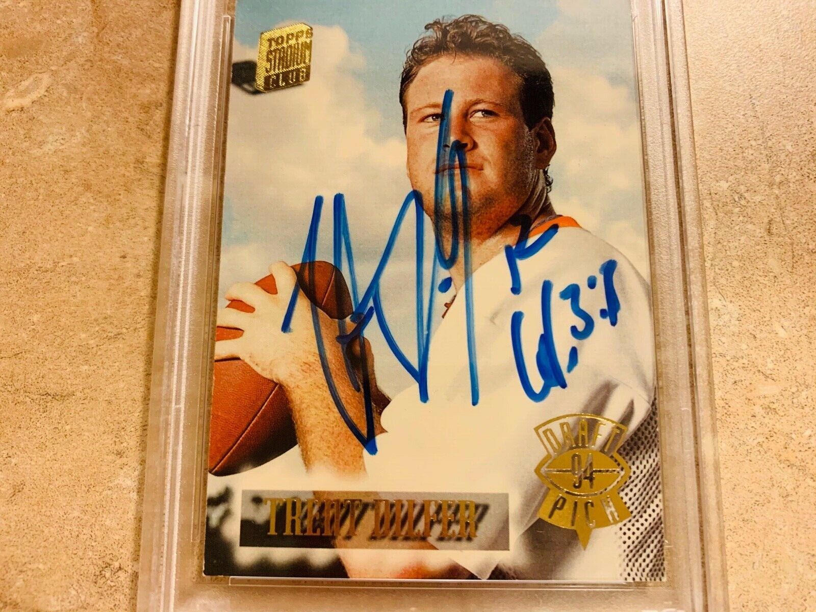 Trent Dilfer Autographed 1994 Stadium Club Rookie Card PSA Slabbed Certified