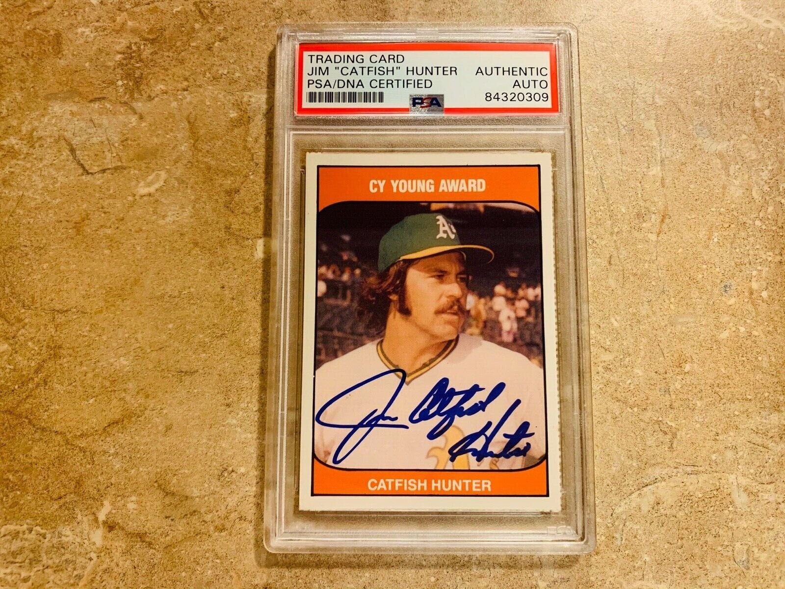 Jim Catfish Hunter 1985 TCMA CY Young Autographed Card PSA Slabbed Certified