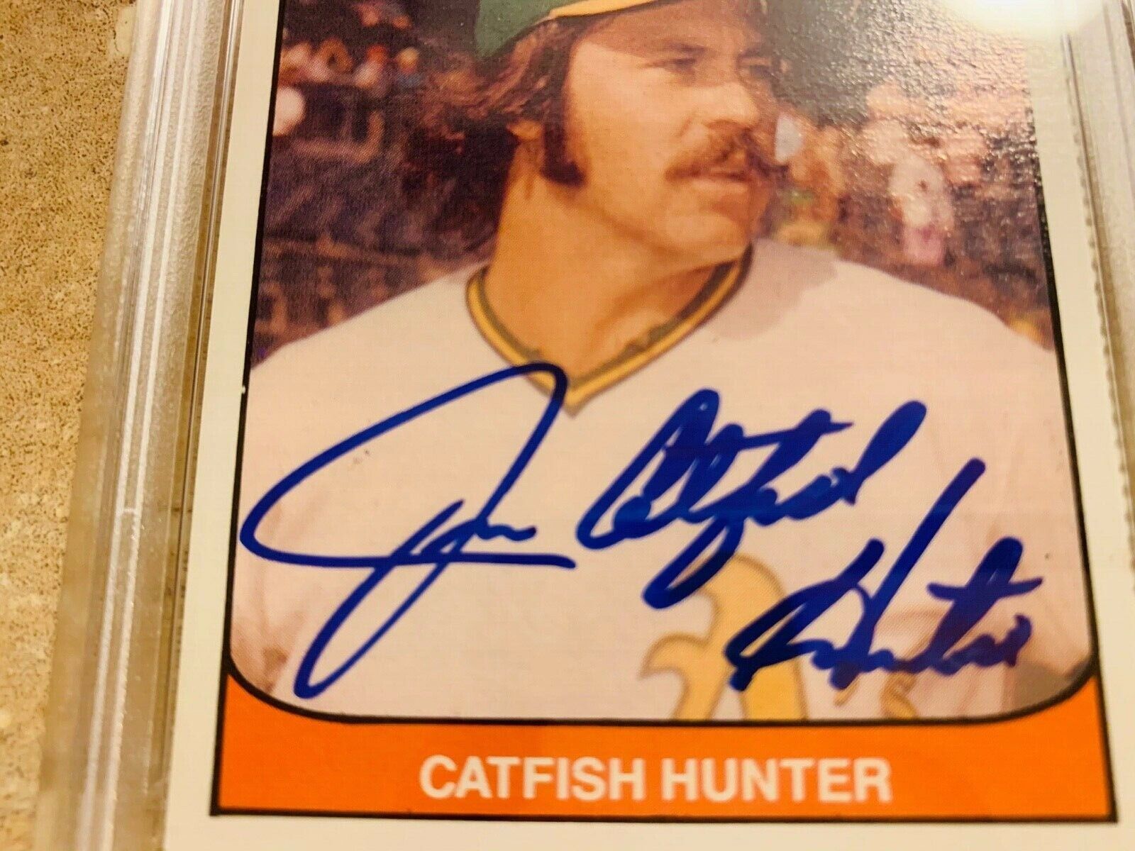 Jim Catfish Hunter 1985 TCMA CY Young Autographed Card PSA Slabbed Certified