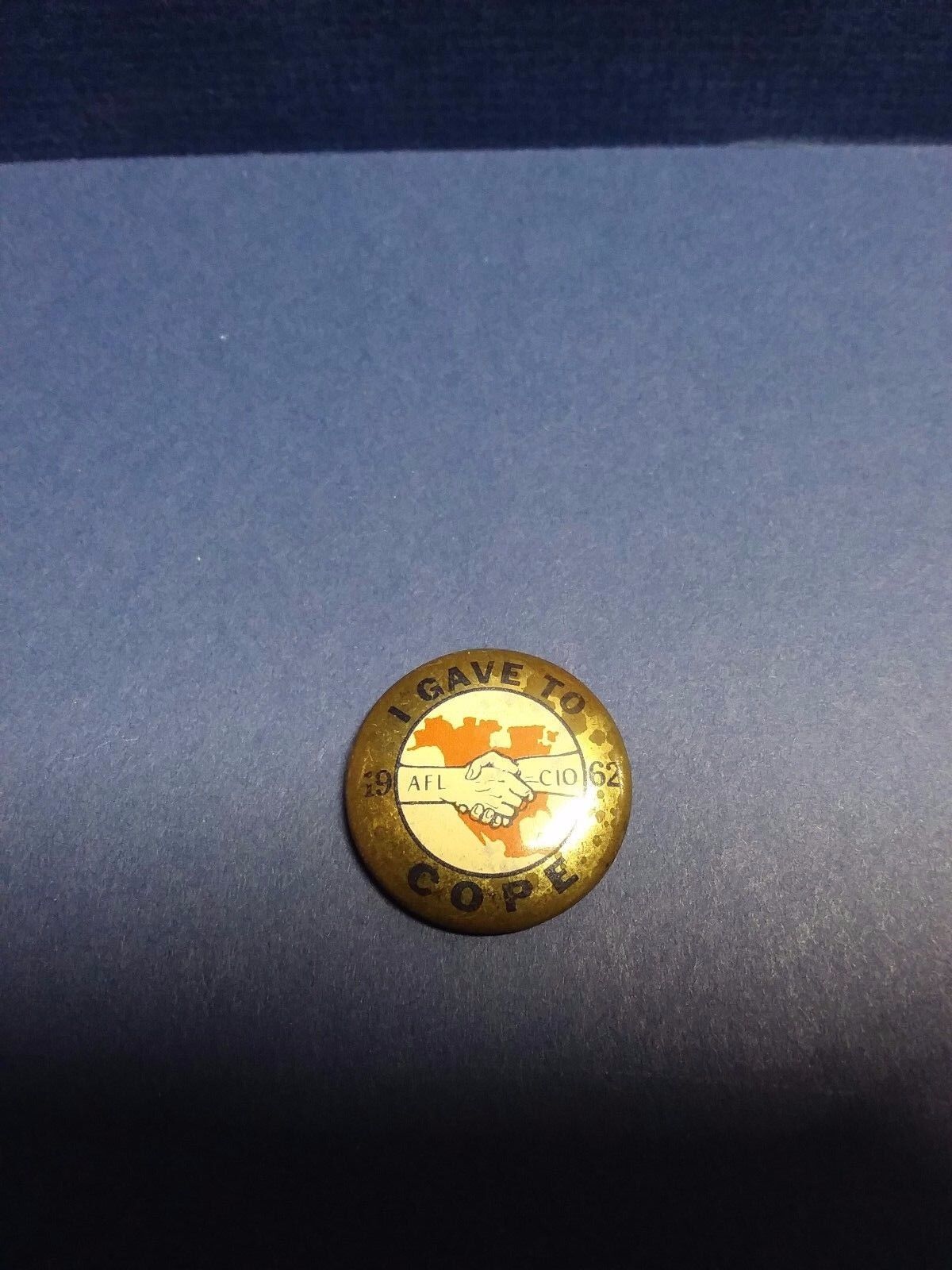 1962 I Gave to Cope AFL  C10 gold vintage pin