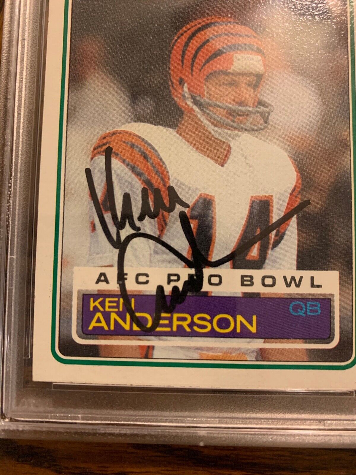 Ken Anderson Autographed 1983 Topps Football Card #232 PSA Slabbed & Certified