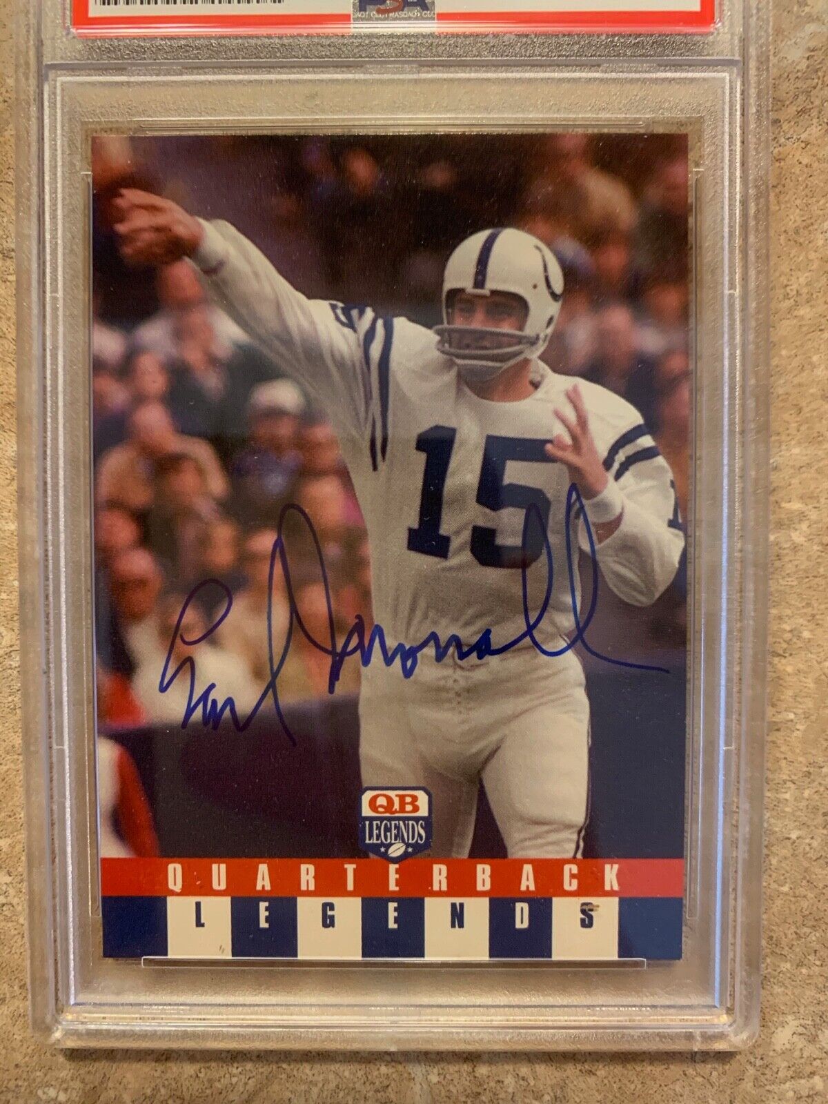 Earl Morrall Autographed 1991 Quarter Back Legends Card PSA Certified & Slabbed