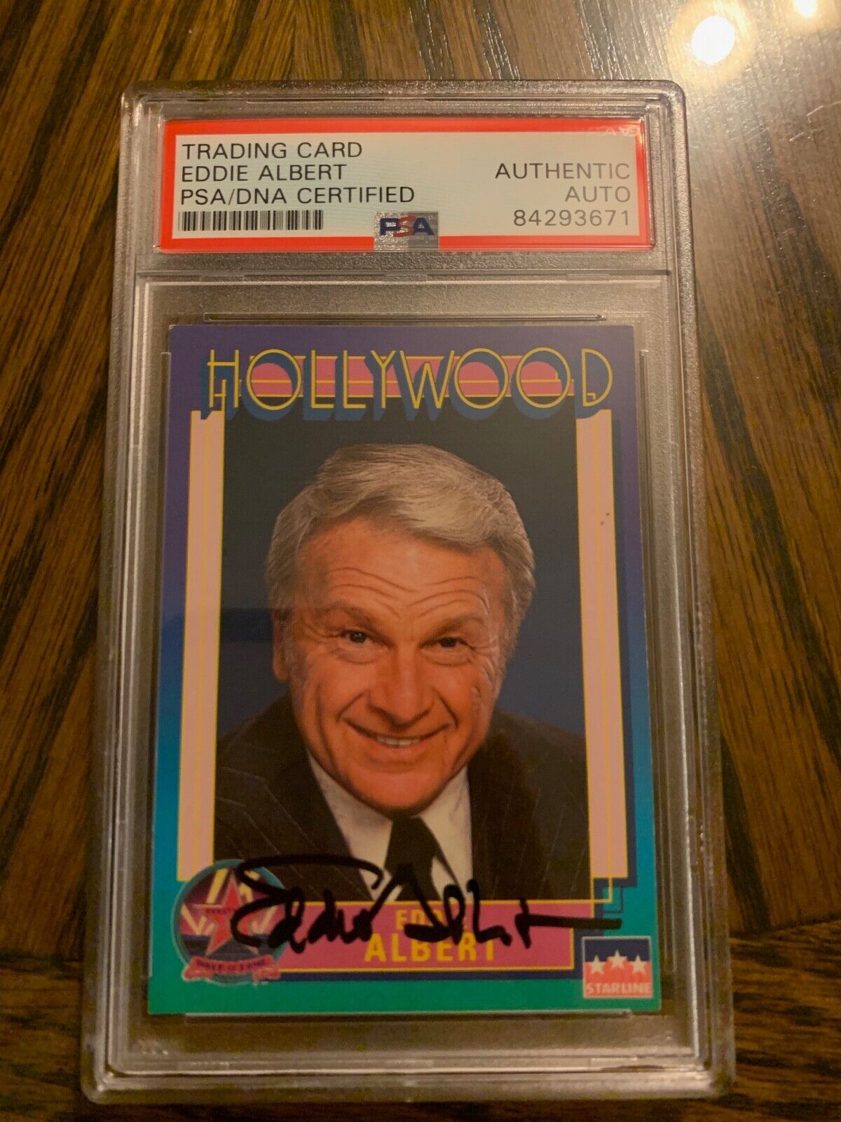 Eddie Albert Autographed 1991 Hollywood Card #85 PSA Slabbed & Certified