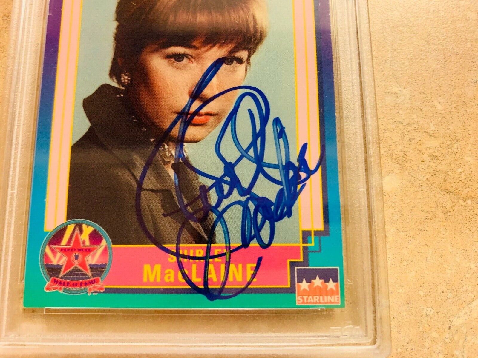 Shirley Maclaine Autographed Hollywood Card B PSA Slabbed Certified