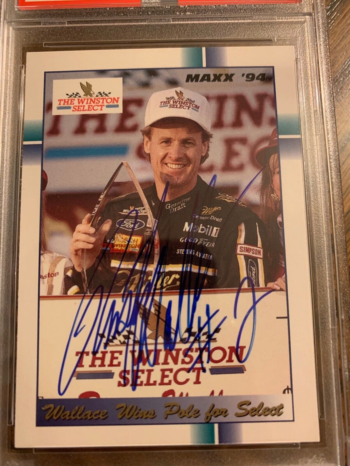 Rusty Wallace Autographed 1994 Nascar Official Maxx Card PSA Slabbed & Certified