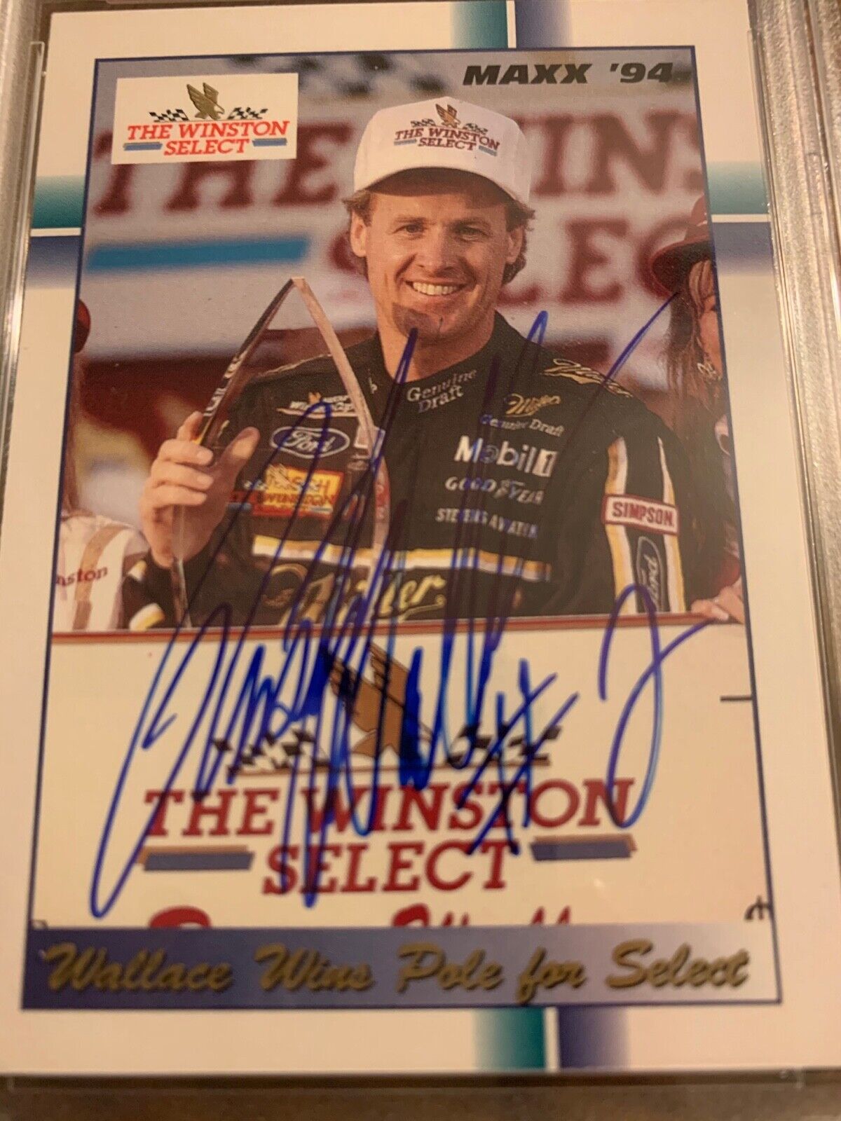 Rusty Wallace Autographed 1994 Nascar Official Maxx Card PSA Slabbed & Certified