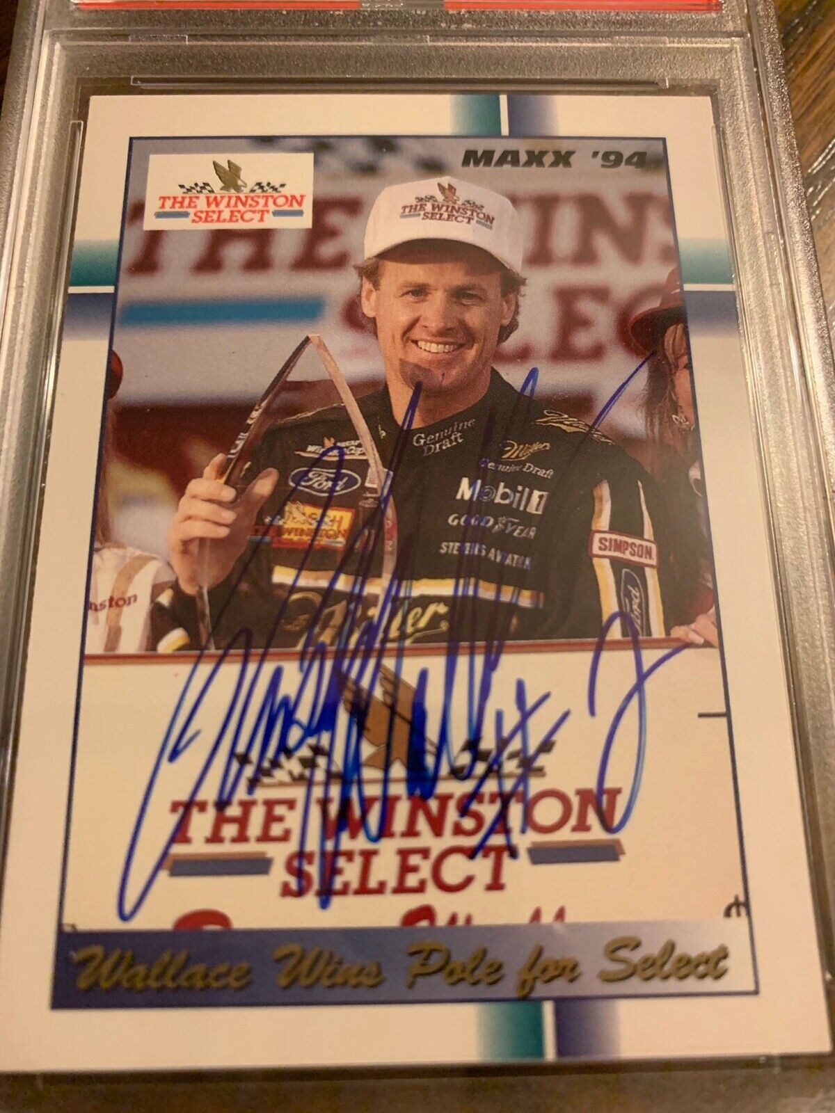 Rusty Wallace Autographed 1994 Nascar Official Maxx Card PSA Slabbed & Certified