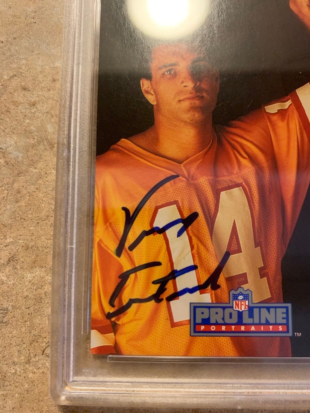 Vinny Testaverde Autographed 1991 NFL Pro Line Card PSA Certified & Slabbed