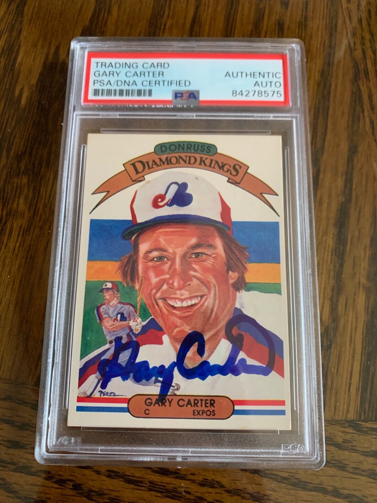 Gary Carter Autographed Signed 1982 Donruss DK Card # PSA Slabbed Certified