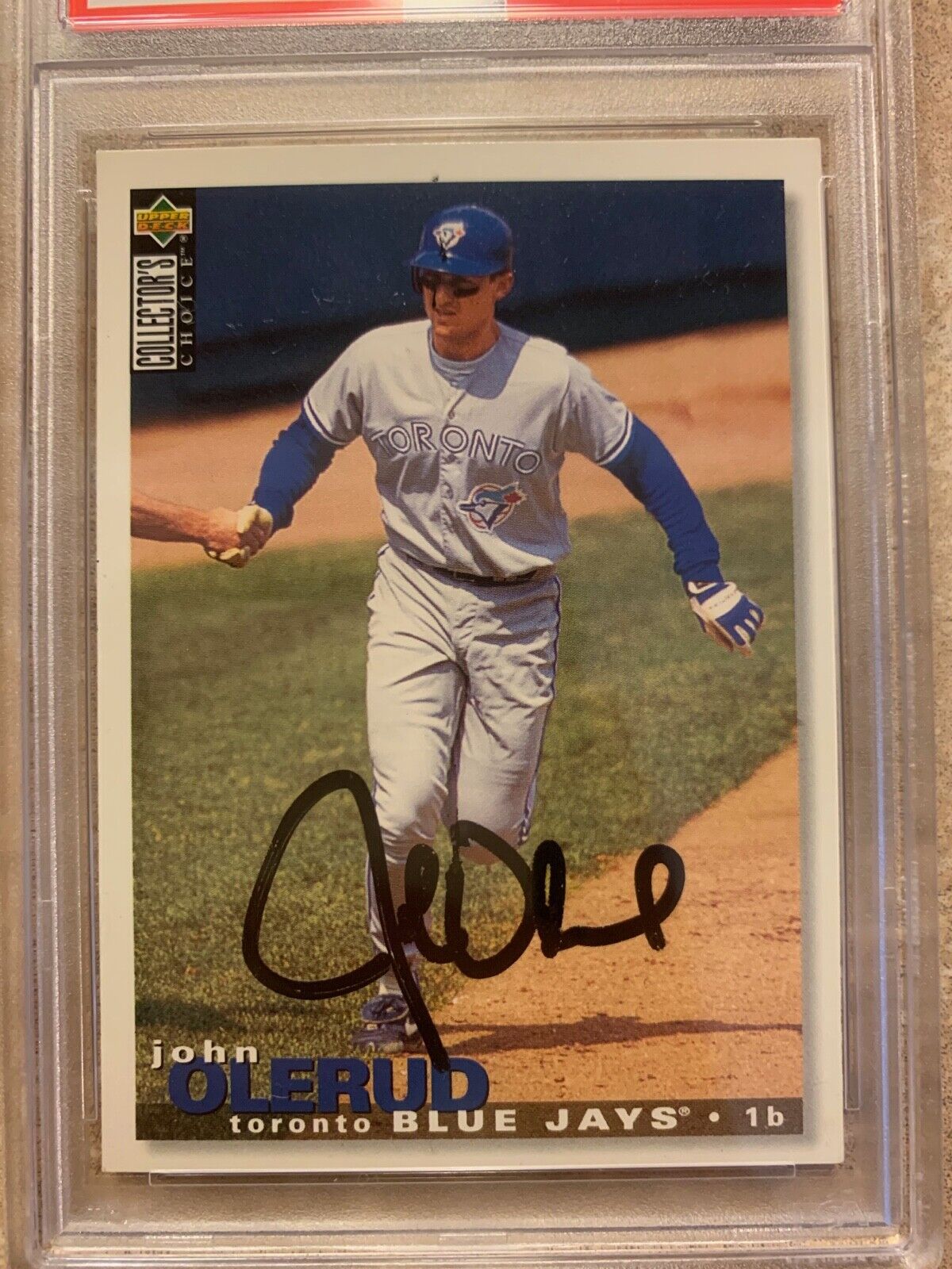 John Olerud Autographed 1995 Collector Choice Card #573 PSA Certified & Slabbed