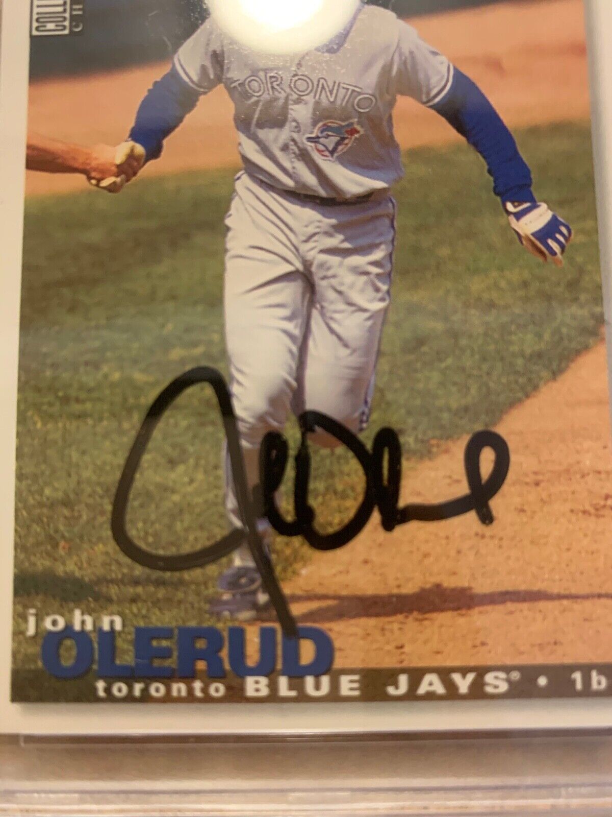 John Olerud Autographed 1995 Collector Choice Card #573 PSA Certified & Slabbed