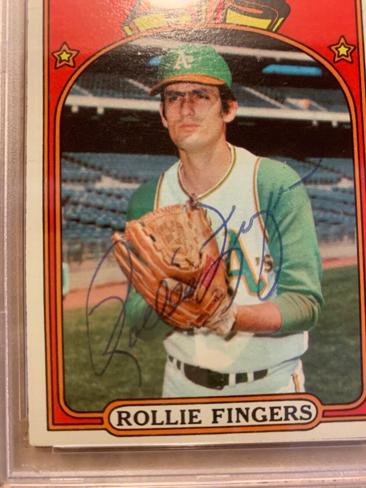 Rollie Fingers Autographed 1972 Topps Card #241 PSA Certified & Slabbed