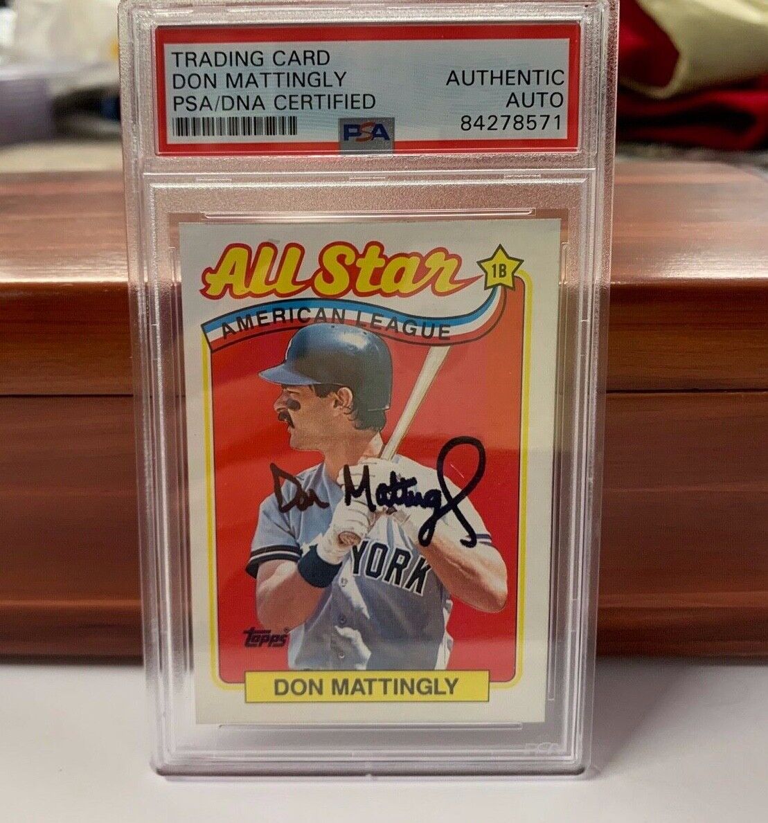 Don Mattingly Yankees Autographed All Star AL Card #397 PSA Slabbed 84278571