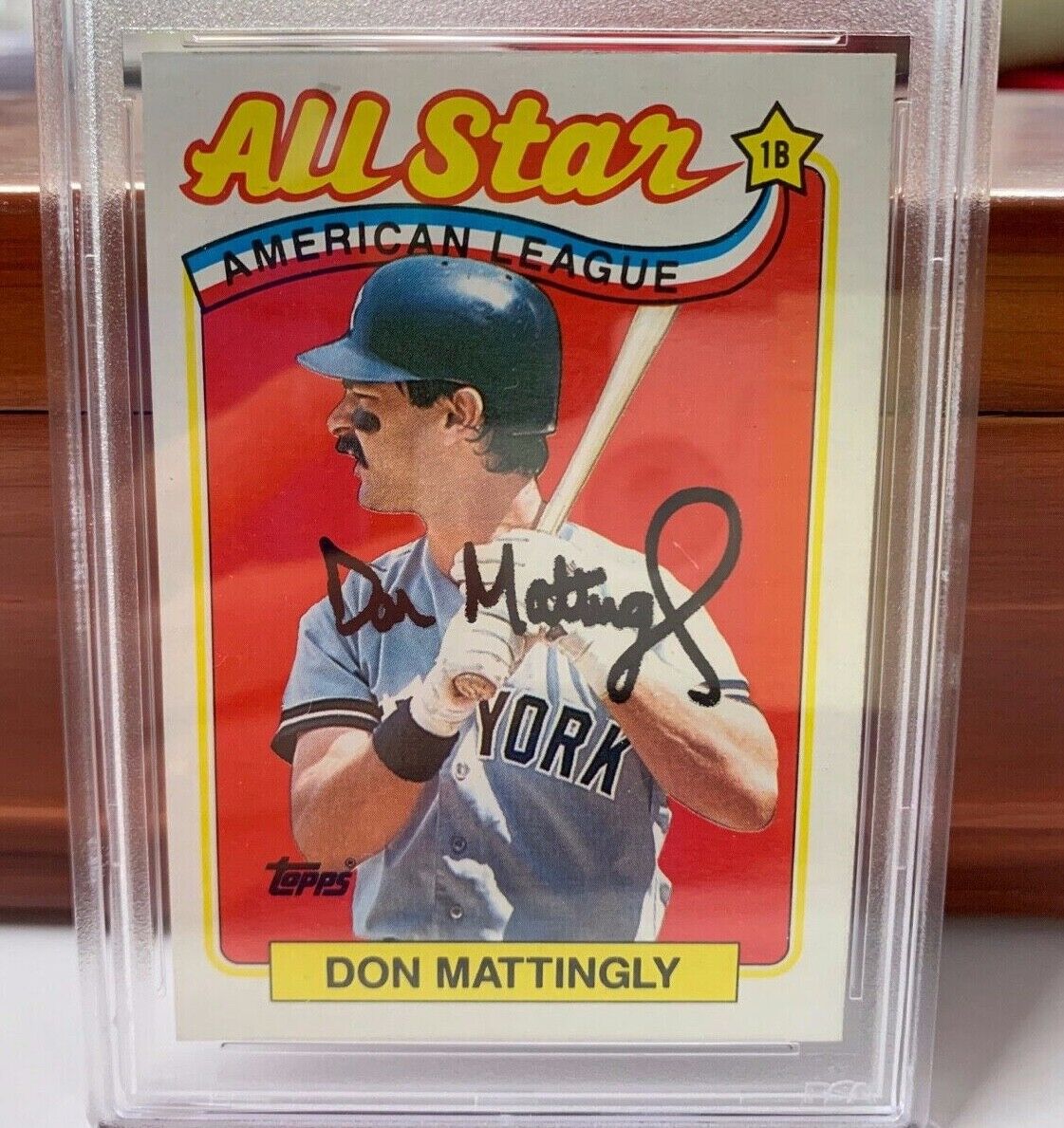 Don Mattingly Yankees Autographed All Star AL Card #397 PSA Slabbed 84278571