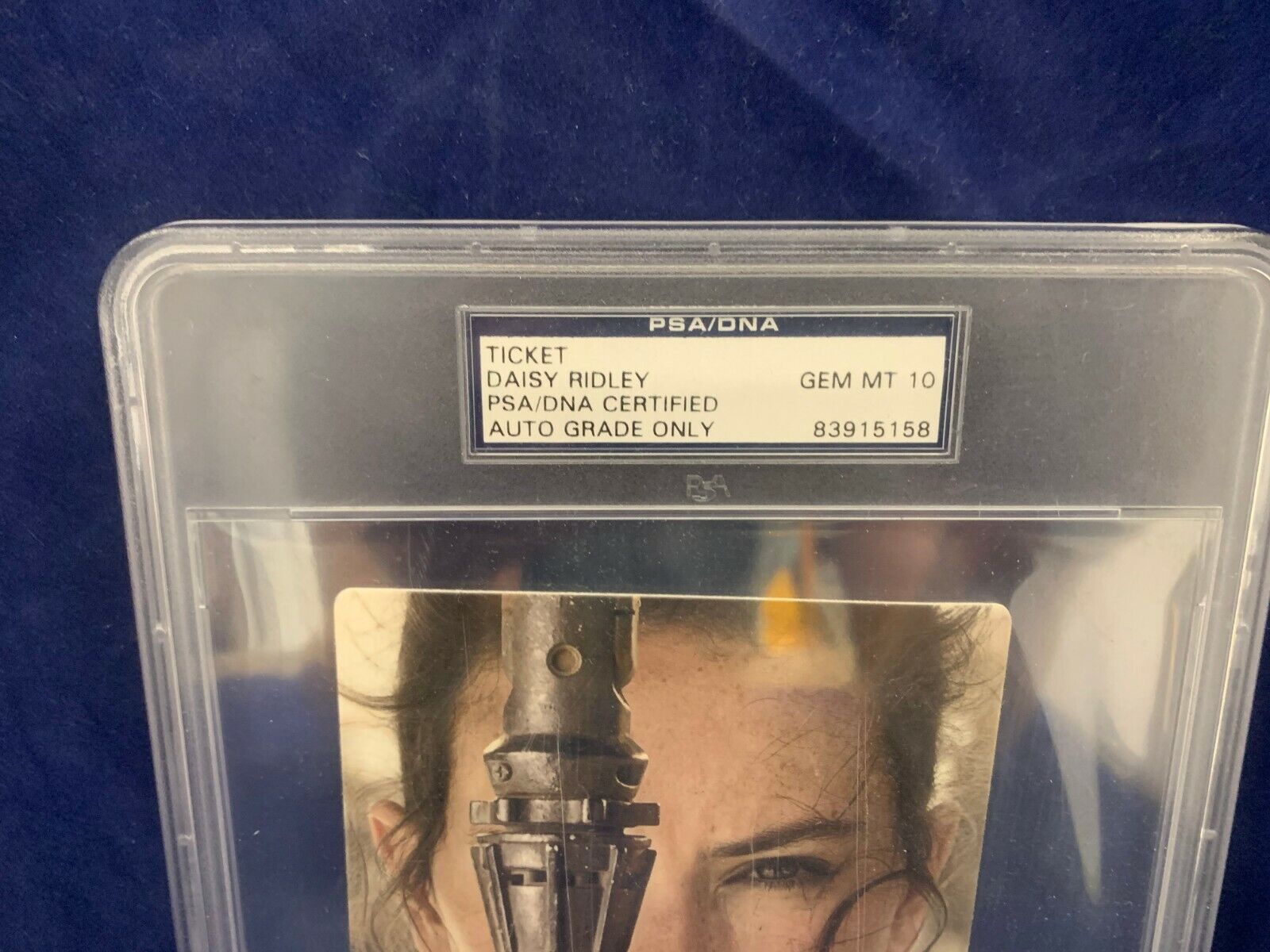 Daisy Ridley Signed Star Wars Force Awakens Imax Ticket PSA DNA Auto Only