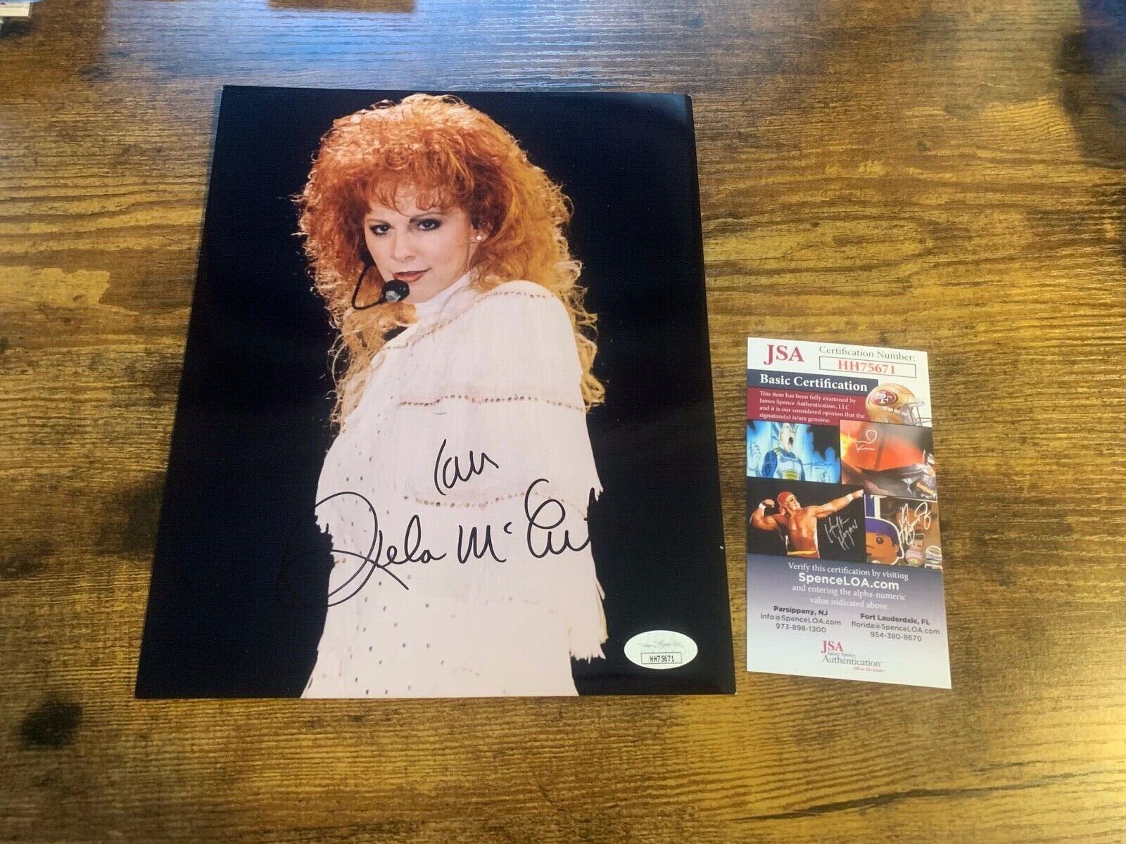 8x10 Vintage Photo Autographed by Reba McEntire Full Signature JSA COA #HH75671