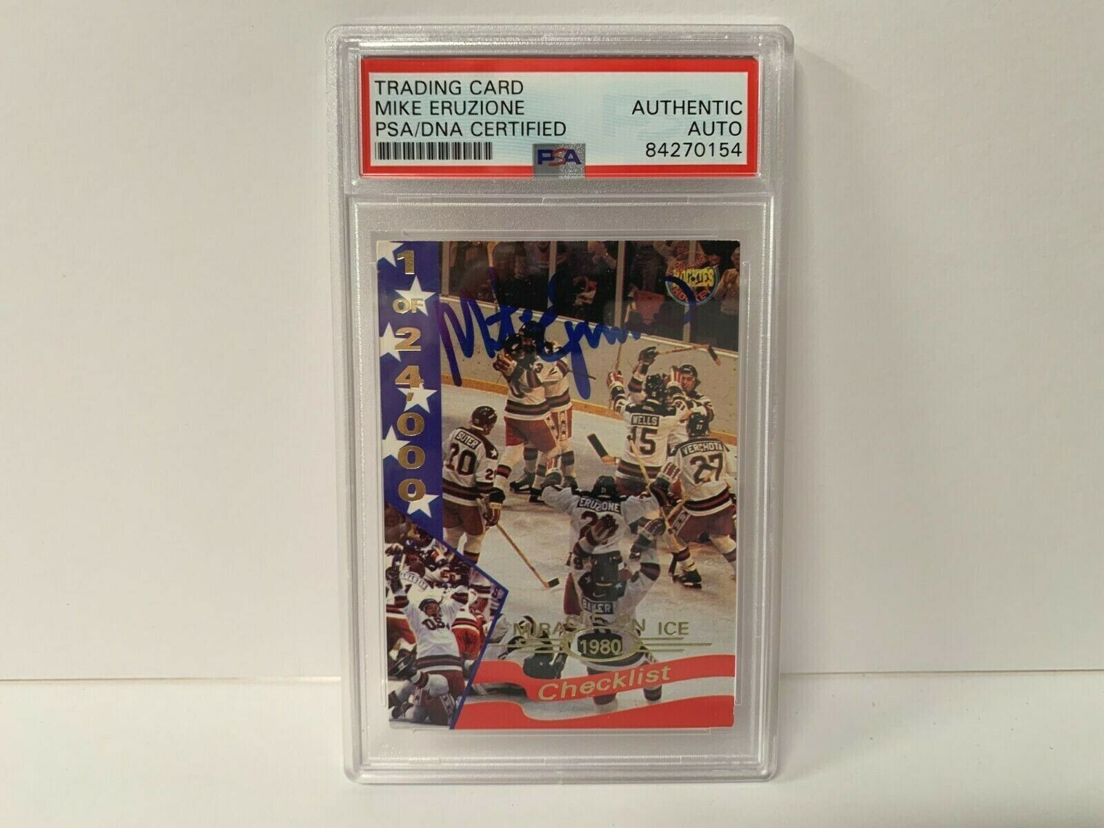 Mike Eruzione Autographed Signed 1995 Sign. Rookies Card PSA Slabbed Certified