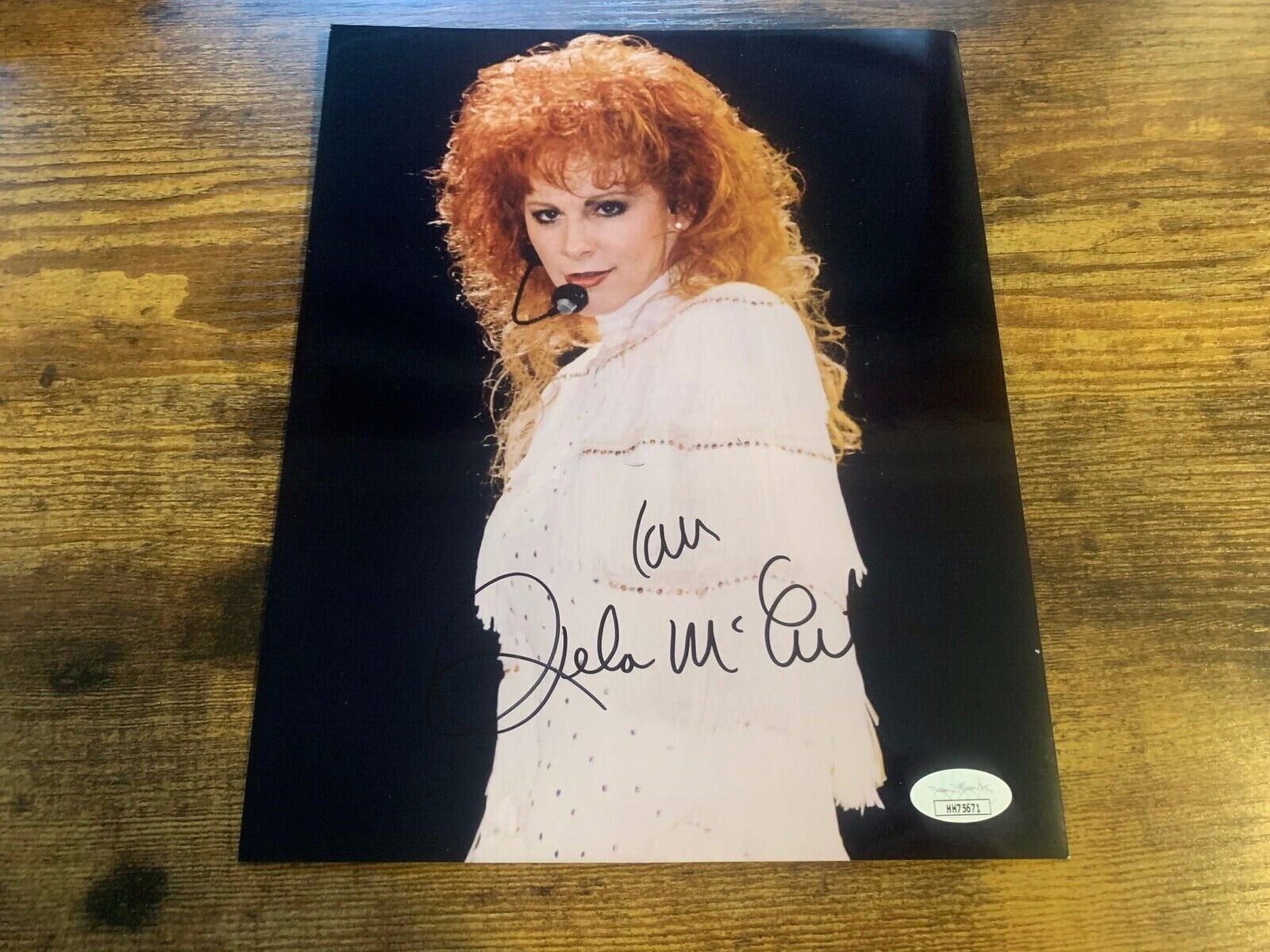 8x10 Vintage Photo Autographed by Reba McEntire Full Signature JSA COA #HH75671