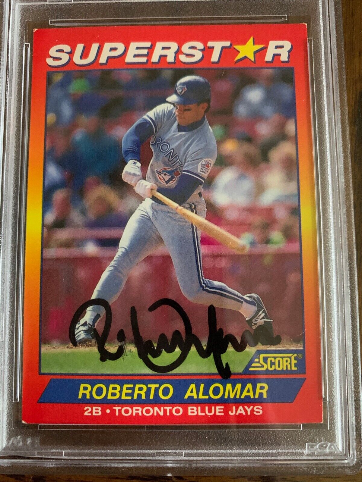 Roberto Alomar Autographed Signed 1991 Score Card #82 PSA Slabbed Certified