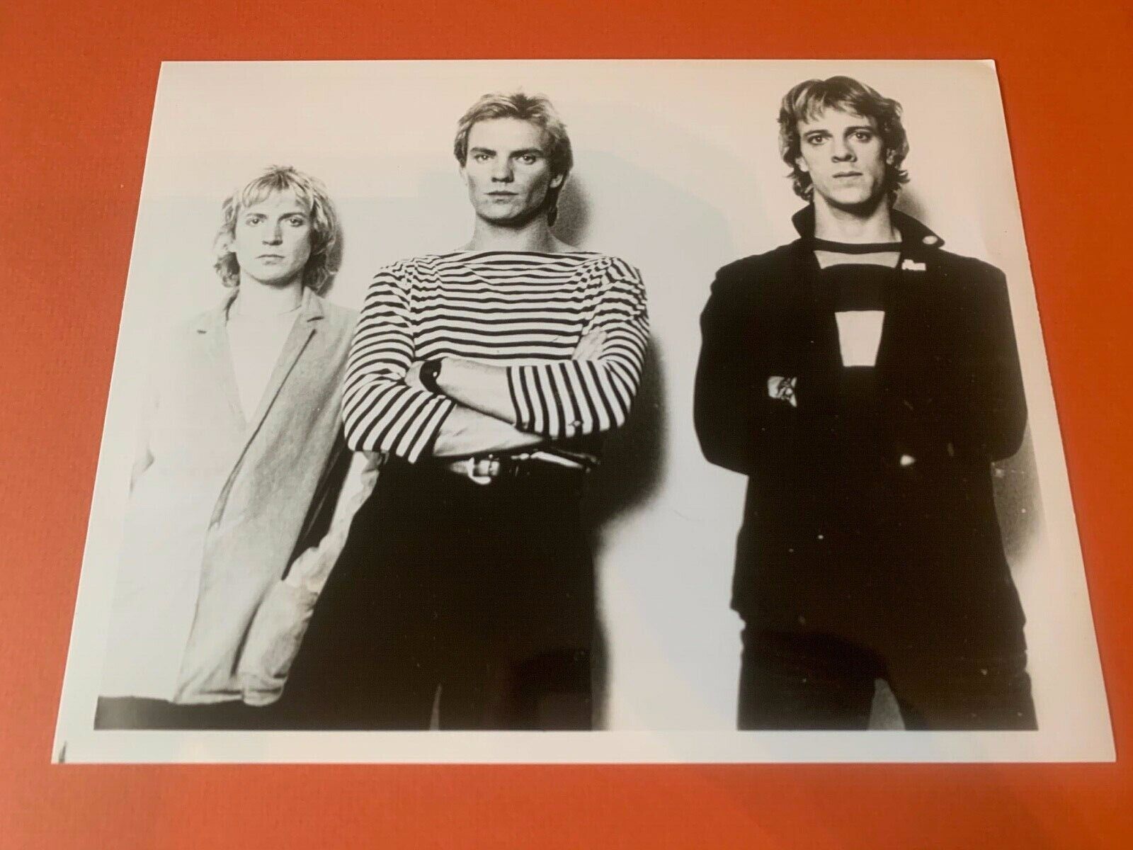 Sting and Police Rock Band Unsigned Vintage Publicity Photo Size 8x10 B&W Photo