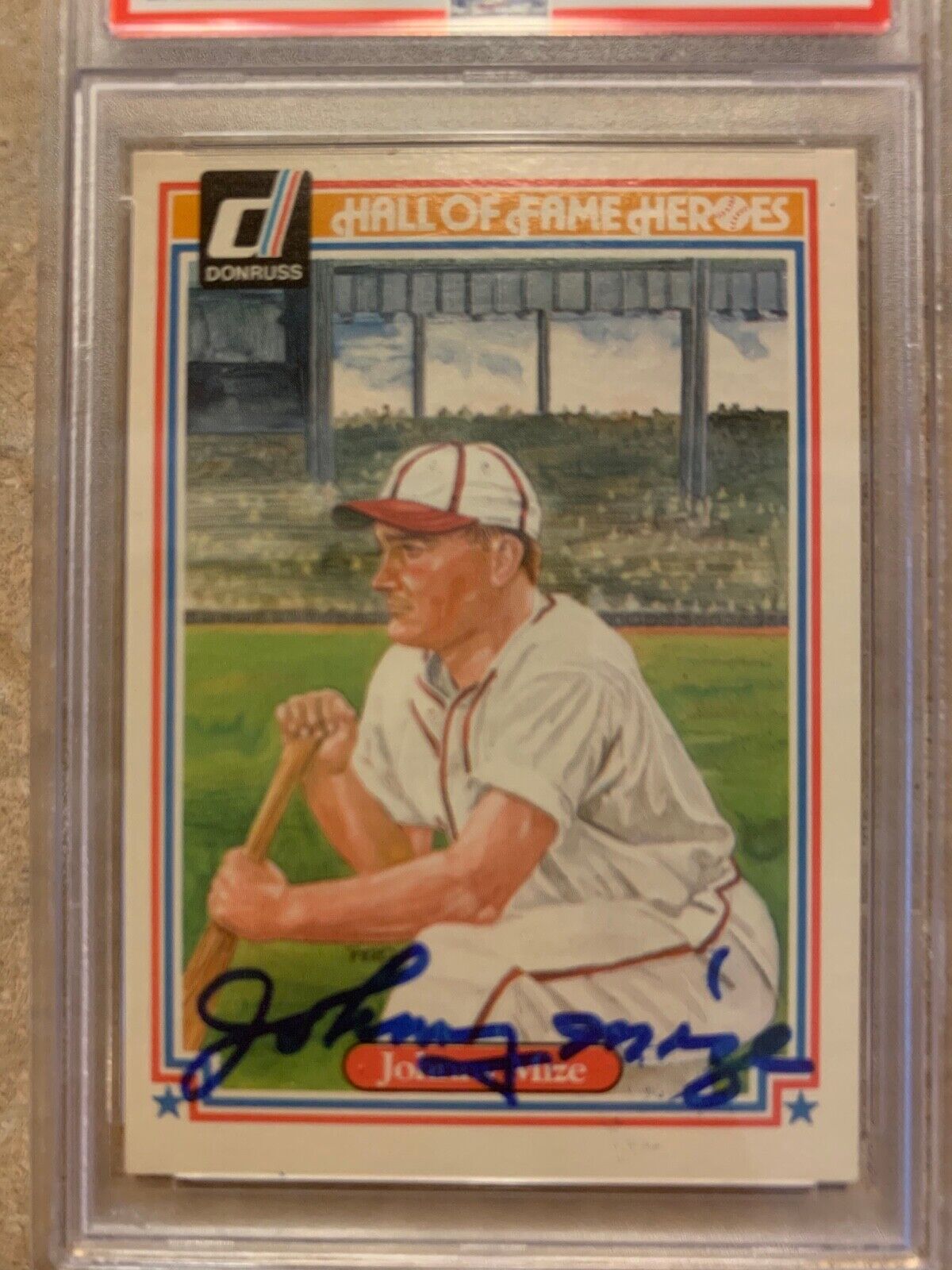 Johnny Mize Autographed 1983 Donruss Hall of Famer Card PSA Certified & Slabbed