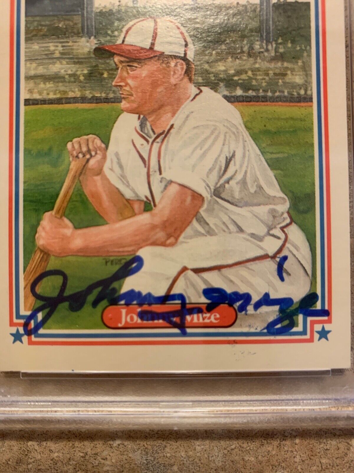 Johnny Mize Autographed 1983 Donruss Hall of Famer Card PSA Certified & Slabbed