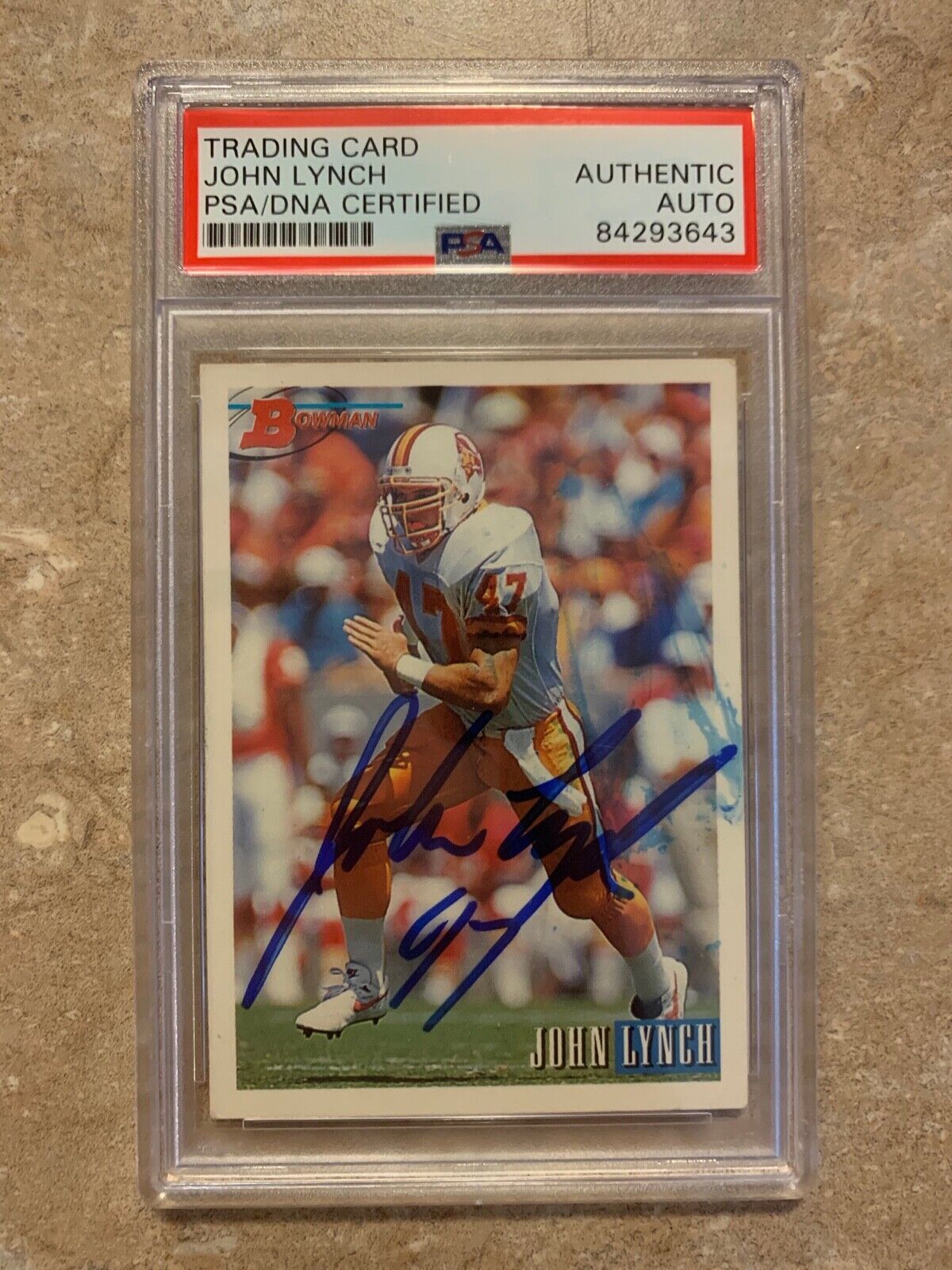 John Lynch Autographed 1993 Bowman Rookie Card #298 PSA Certified & Slabbed