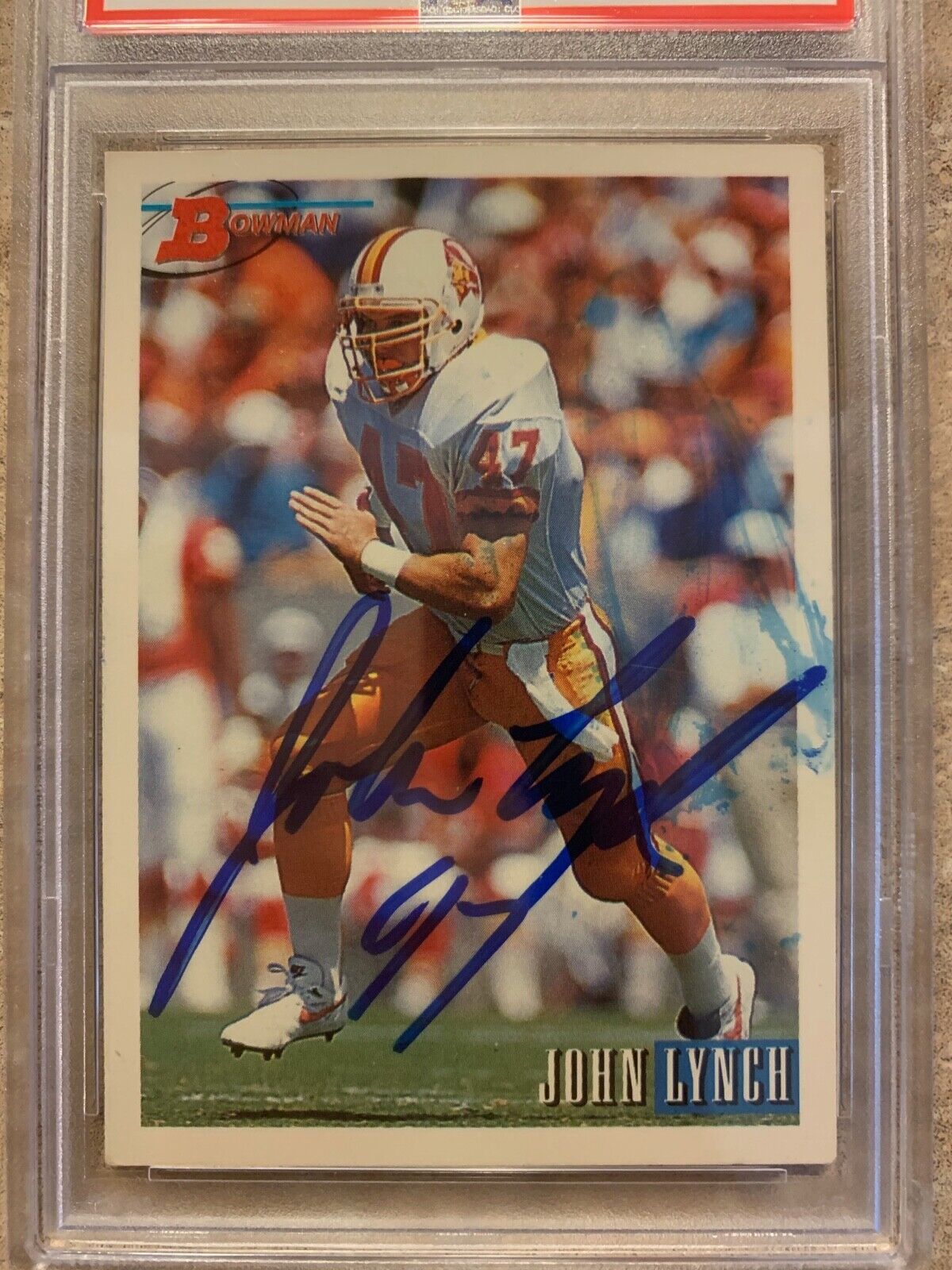 John Lynch Autographed 1993 Bowman Rookie Card #298 PSA Certified & Slabbed