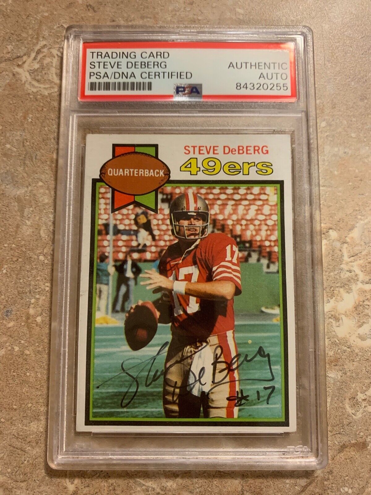 Steve Deberg 49ers Autographed 1979 Topps Football ROOKIE Card PSA Slabbed