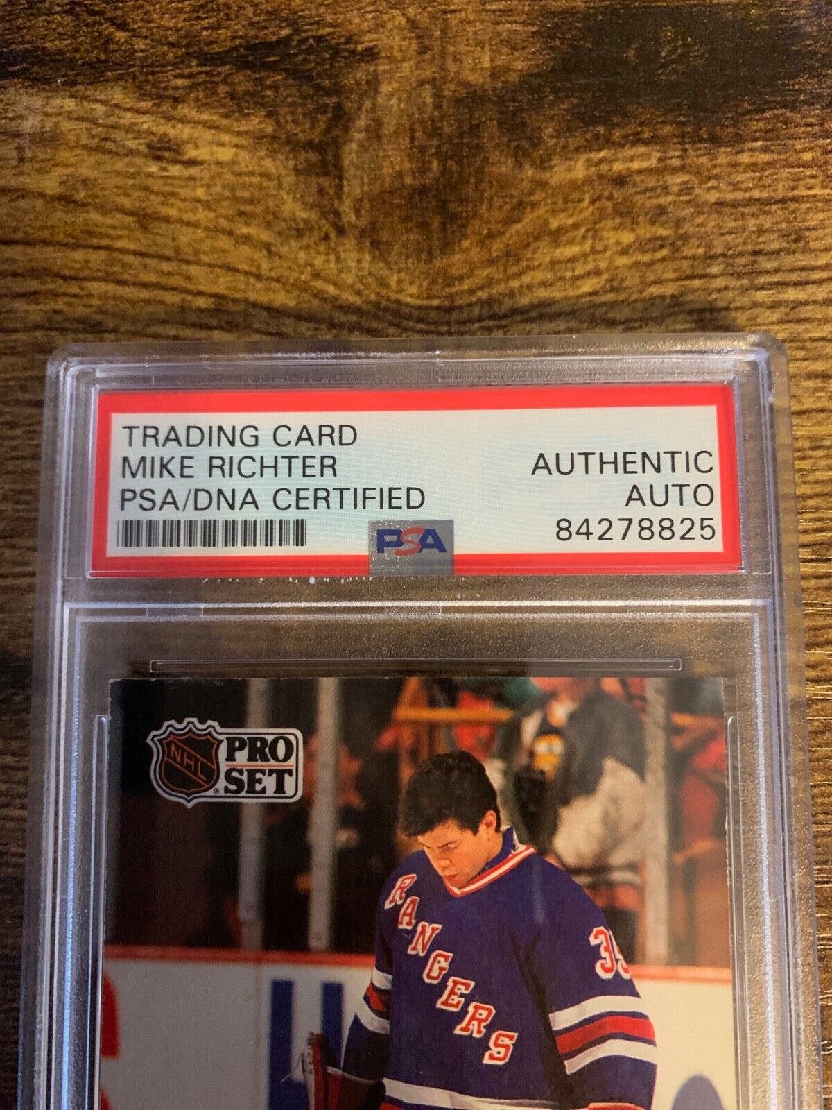 Mike Richter Autographed Signed 1990/91 NHL Pro Set Card PSA Certified Slabbed