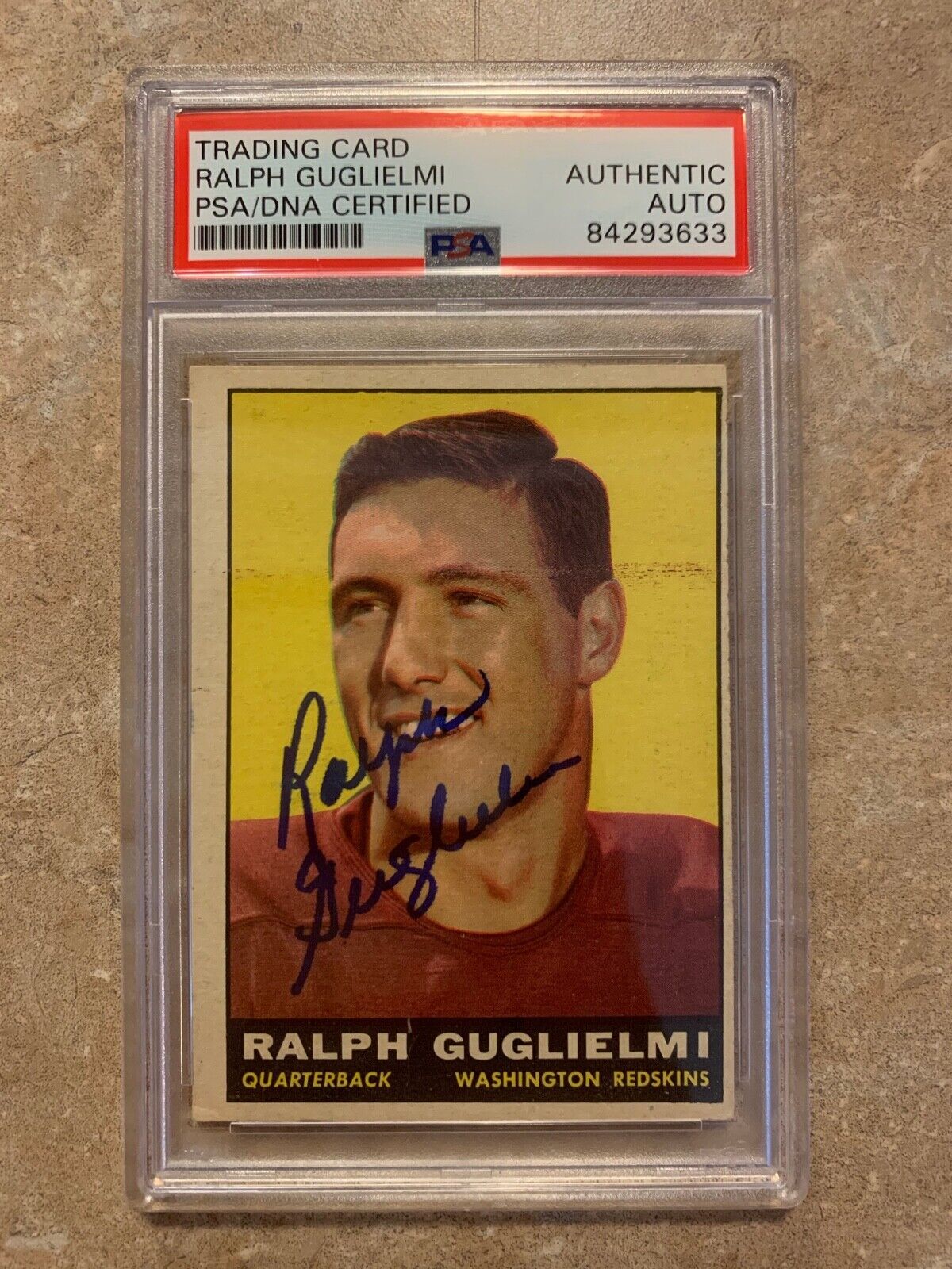 Ralph Gugliemi Autographed 1961 Topps Card #123 PSA Certified & Slabbed Auto 2