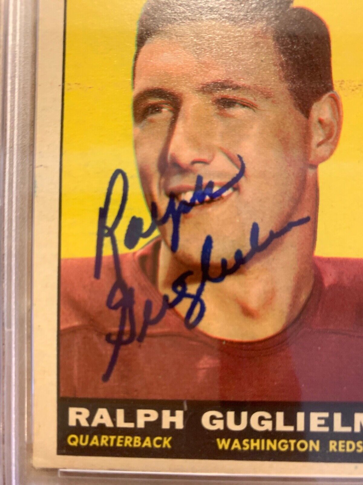 Ralph Gugliemi Autographed 1961 Topps Card #123 PSA Certified & Slabbed Auto 2