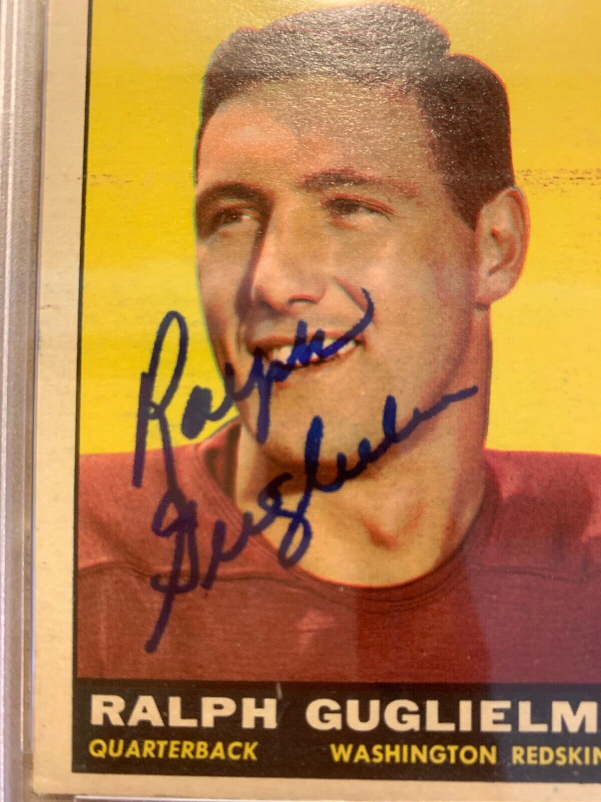 Ralph Gugliemi Autographed 1961 Topps Card #123 PSA Certified & Slabbed Auto 2