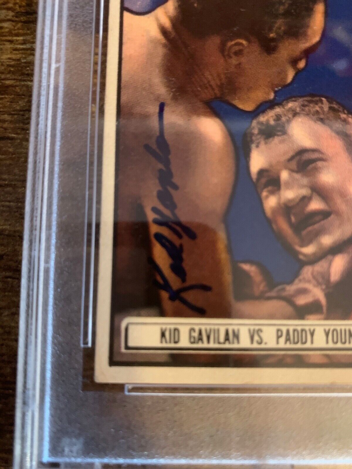 Kid Gavilan Autographed Signed 1951 Ringside Card PSA Certified Slabbed