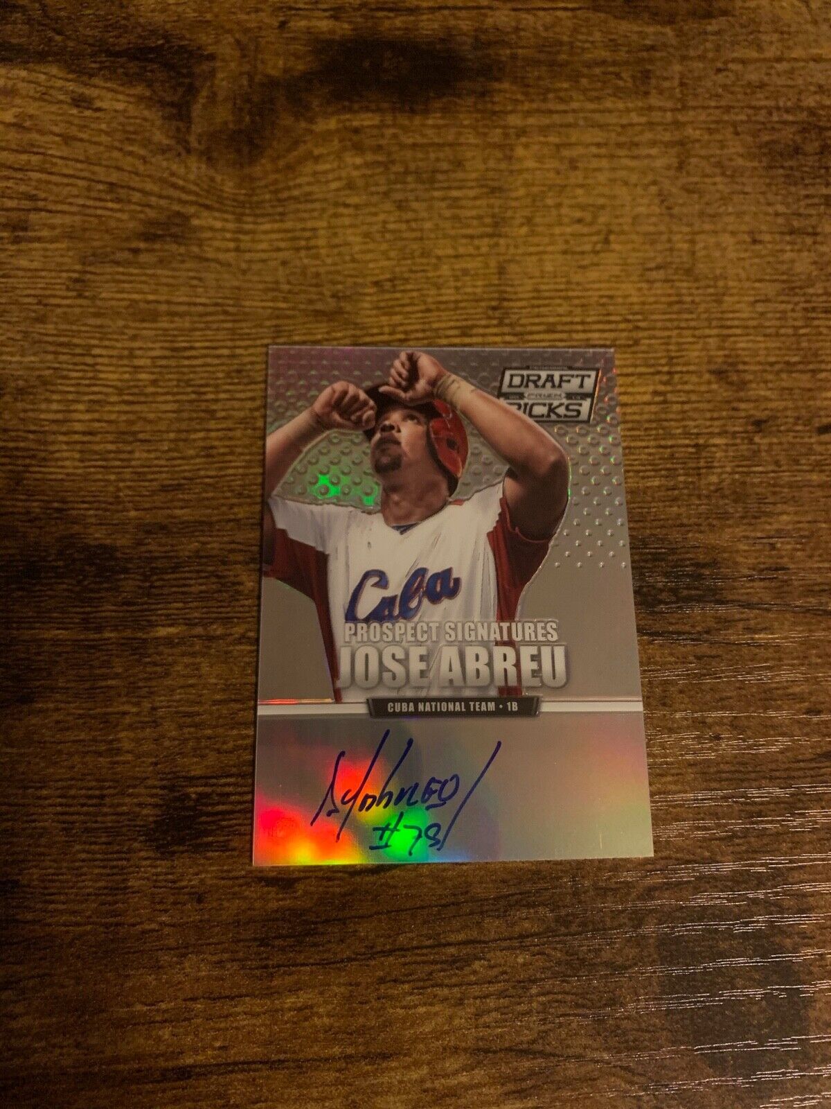 Jose Abreu 2013 Panini Draft Pick Silver Prizm Auto Rookie Card #48 NM-MT