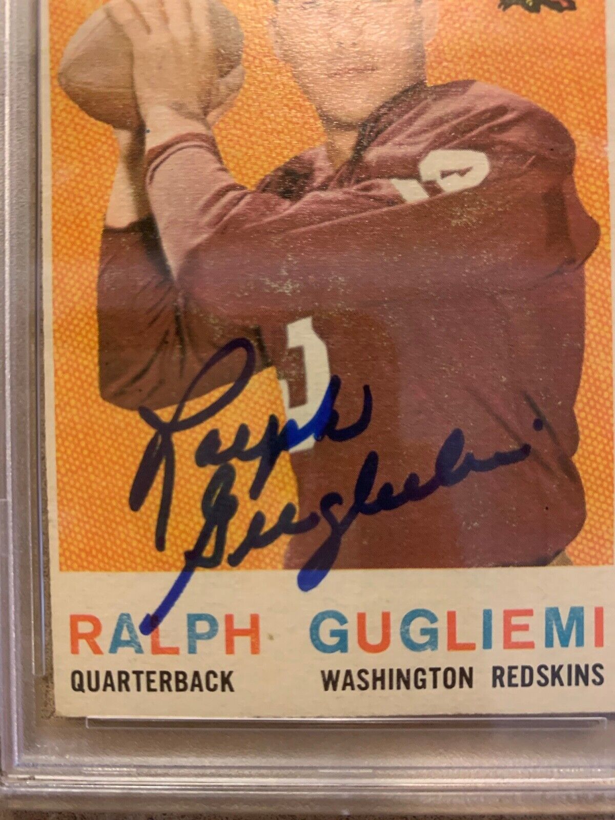 Ralph Gugliemi Redskins Autographed 1959 Topps Card PSA Certified & Slabbed