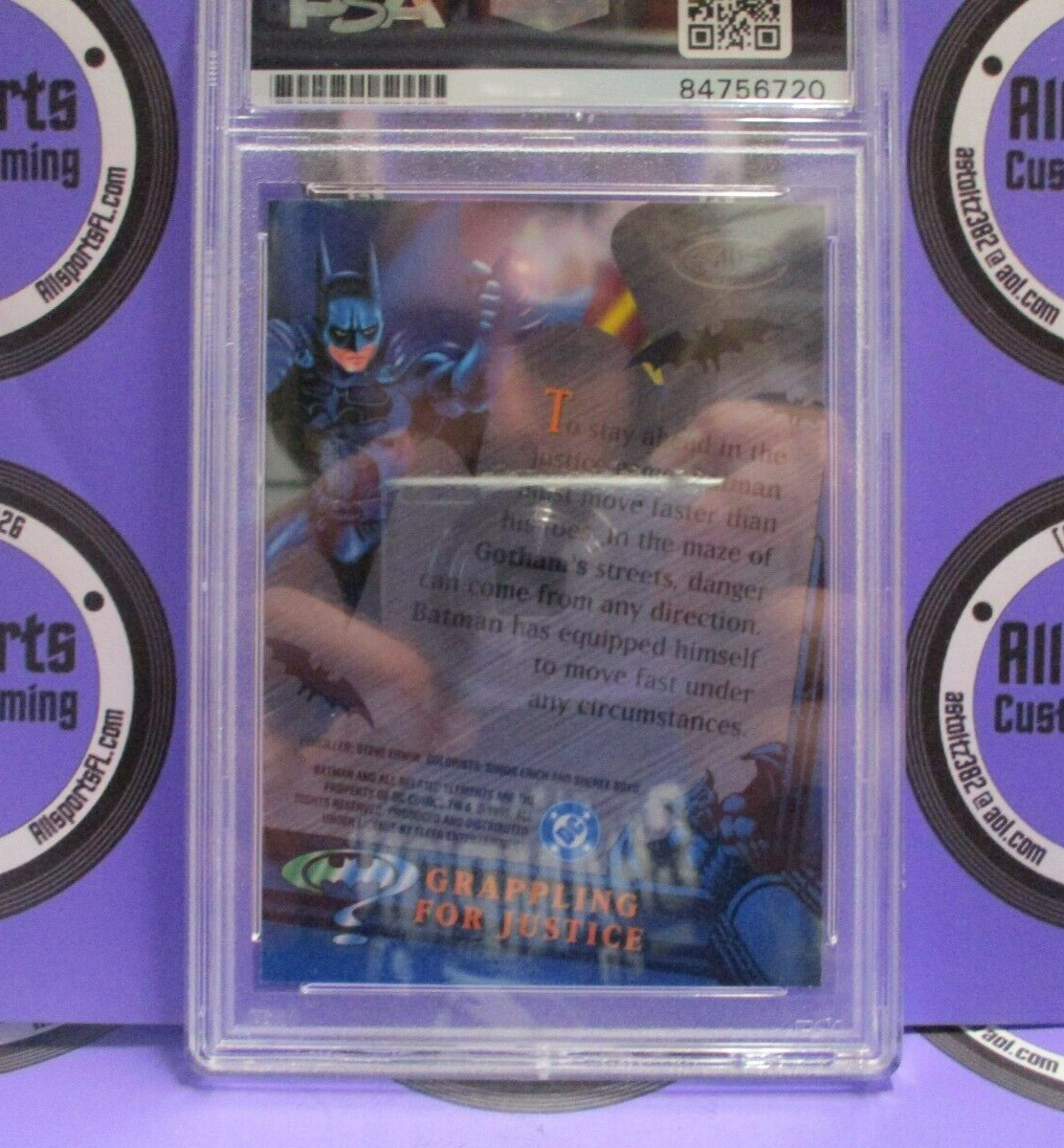 Val Kilmer Autographed Signed Fleer Metal DC Batman Card #40 PSA Slab #84756720