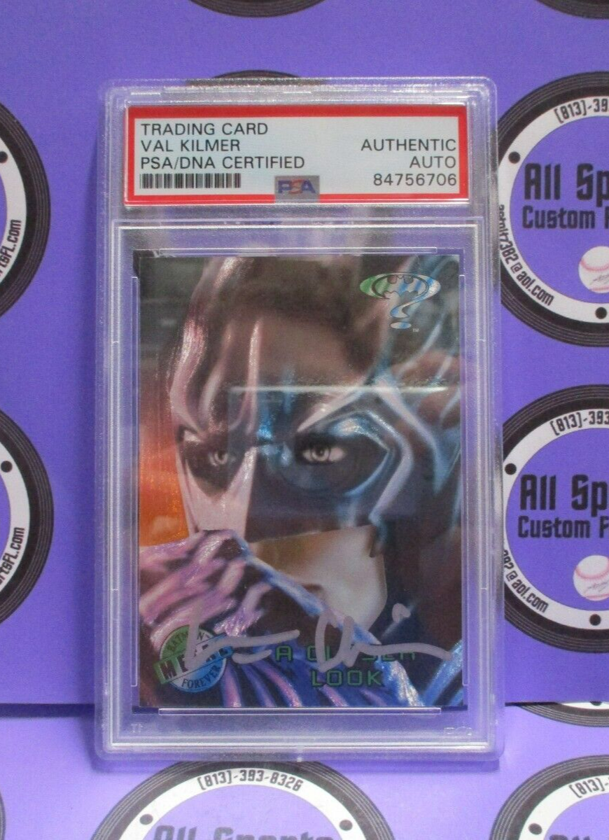 Val Kilmer Autographed Signed Fleer Metal DC Batman Card PSA Slab #84756706