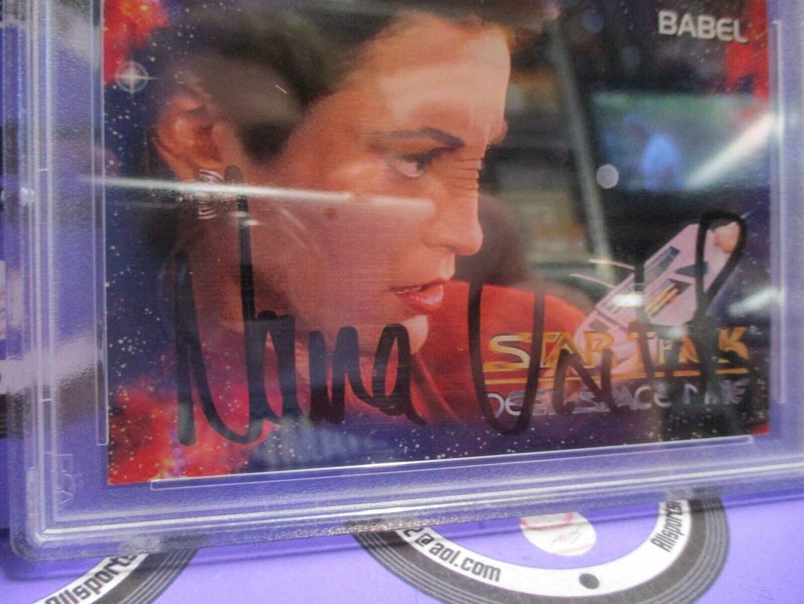 Nana Visitor Autographed Signed 1993 Skybox Deep Space Nine Card PSA Slab