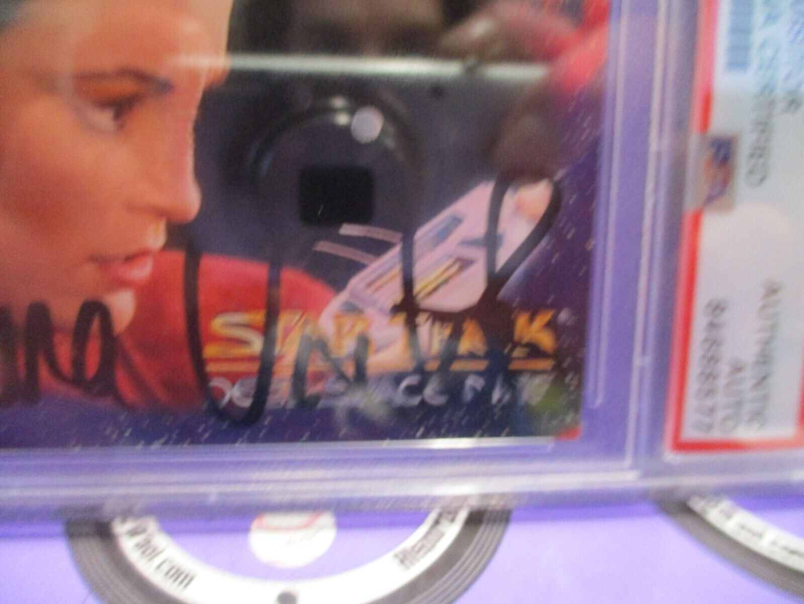 Nana Visitor Autographed Signed 1993 Skybox Deep Space Nine Card PSA Slab