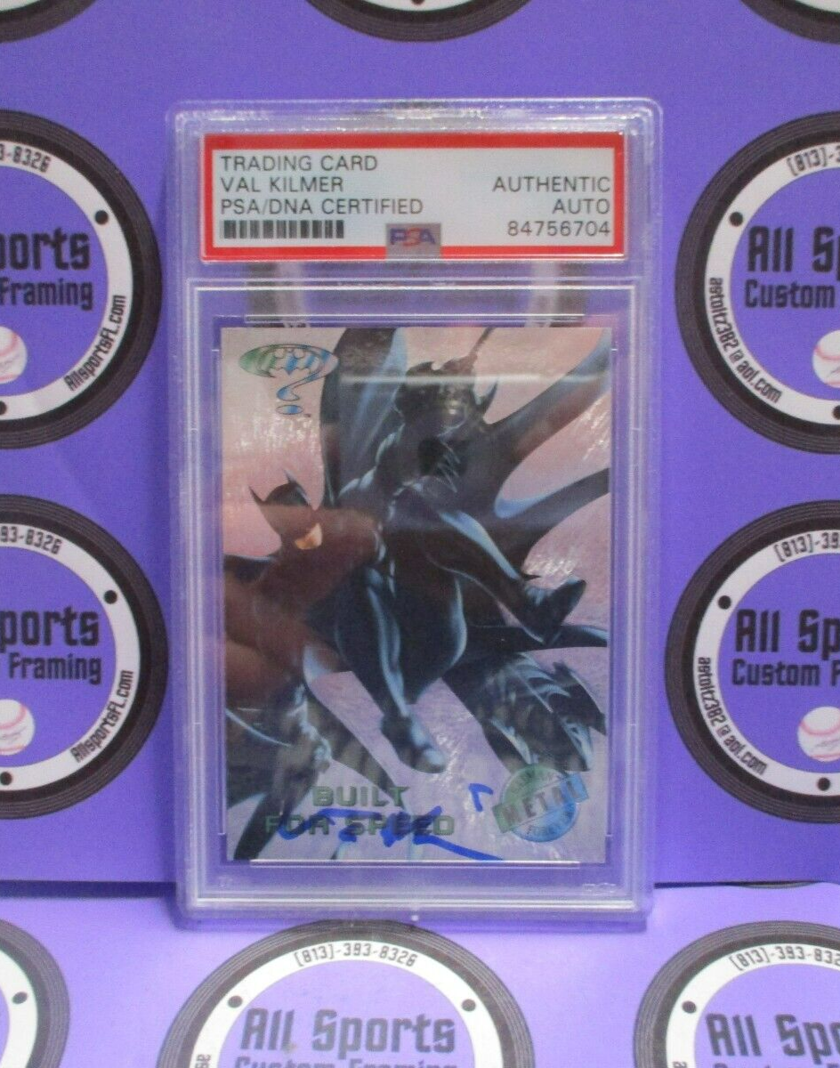 Val Kilmer Autographed Signed Fleer Metal DC Batman Card PSA Slab #84756704