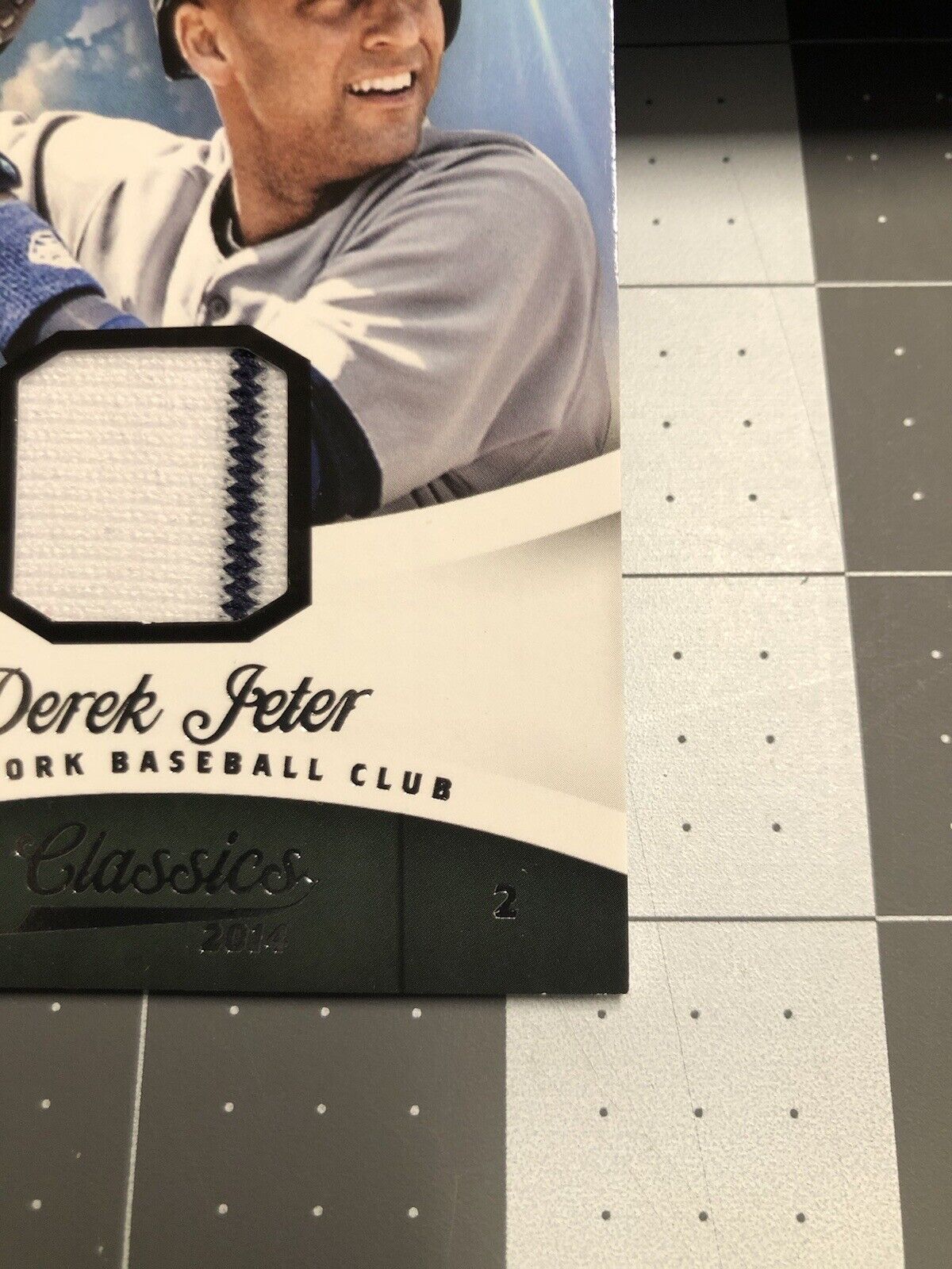 DEREK JETER 2014 Classics Stars of Summer Jersey Pinstripe 42/99 2 Color Swatch