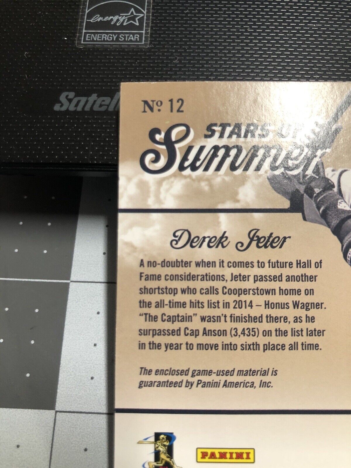 DEREK JETER 2014 Classics Stars of Summer Jersey Pinstripe 42/99 2 Color Swatch