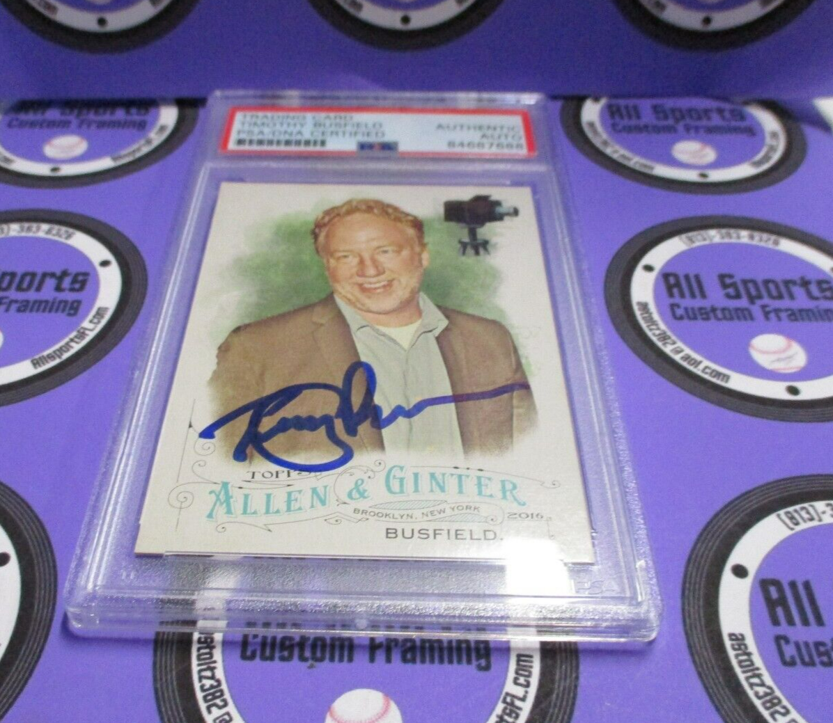 Timothy Busfield Actor Autographed Signed 2016 Allen & Ginter Card (4) PSA Slab