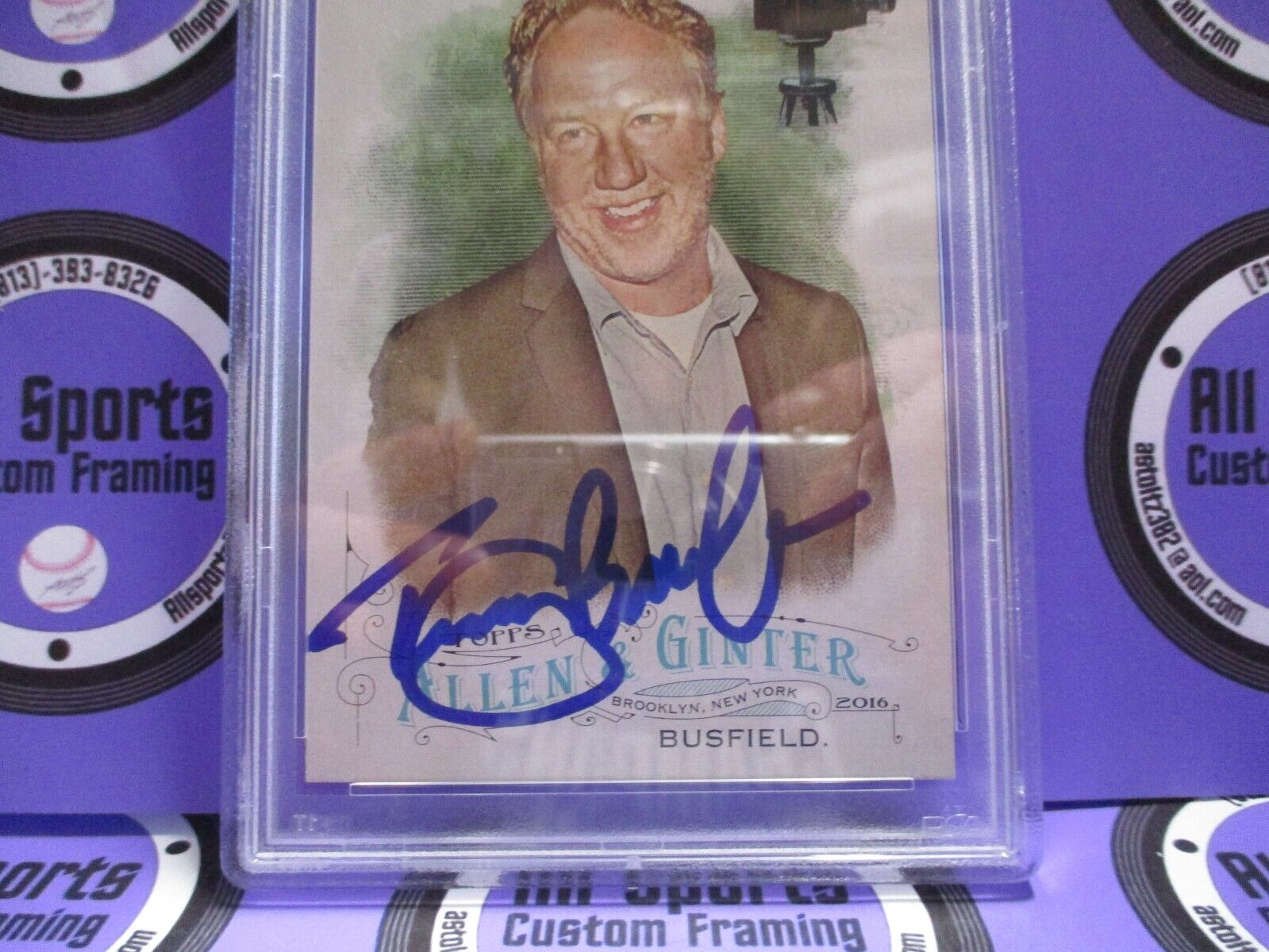 Timothy Busfield Actor Autographed Signed 2016 Allen & Ginter Card (2) PSA Slab