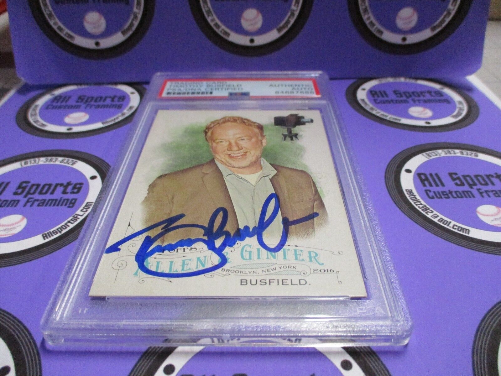 Timothy Busfield Actor Autographed Signed 2016 Allen & Ginter Card (2) PSA Slab