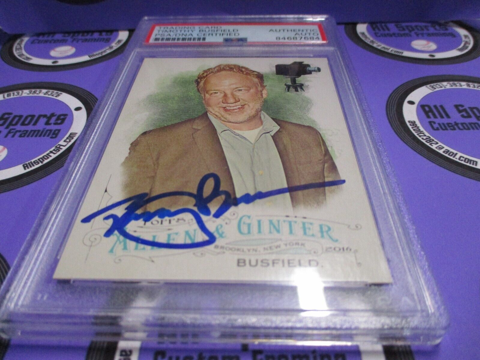 Timothy Busfield Actor Autographed Signed 2016 Allen & Ginter Card (5) PSA Slab