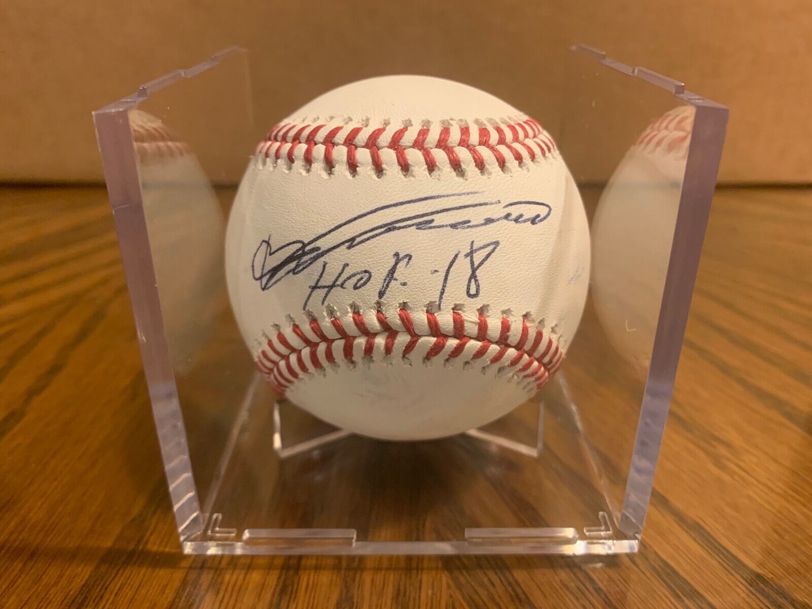 Vladimir Guerrero Senior Autographed Baseball HOF18 W/ JSA COA #MM91858